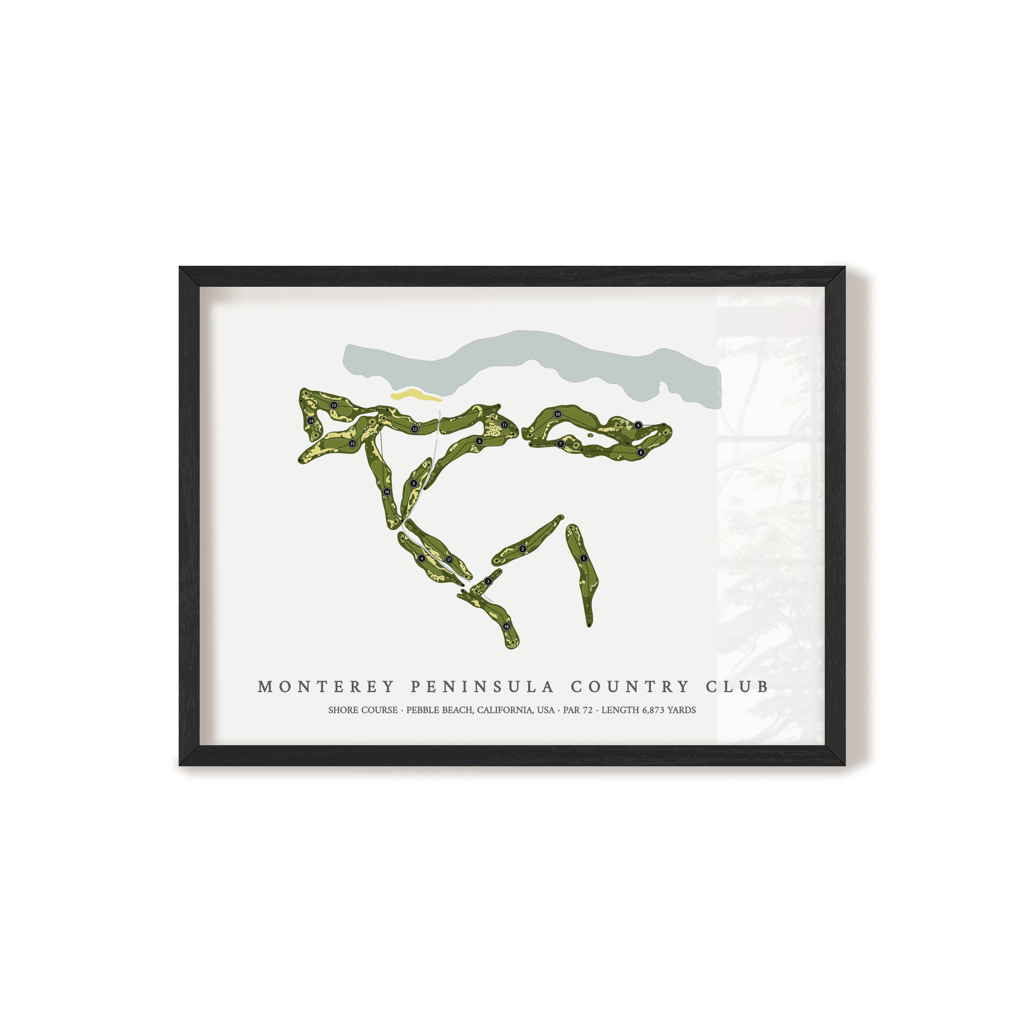 Monterey Peninsula Country Club - Shore Course | Golf Course Print | Black+Frame