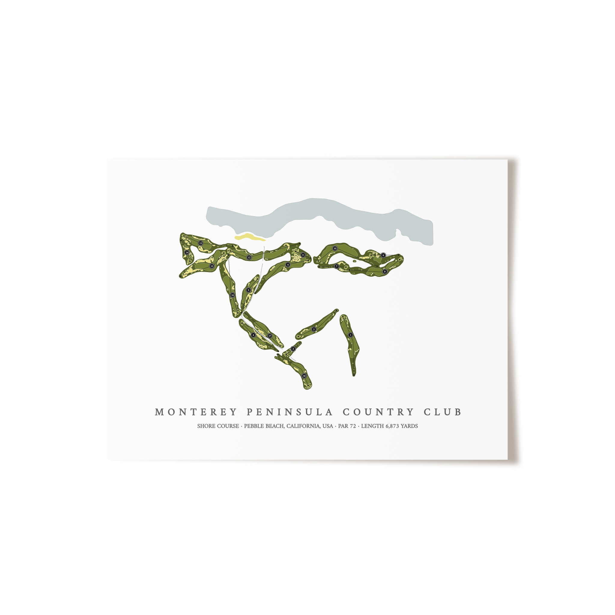 Monterey Peninsula Country Club - Shore Course | Golf Course Print | Unframed