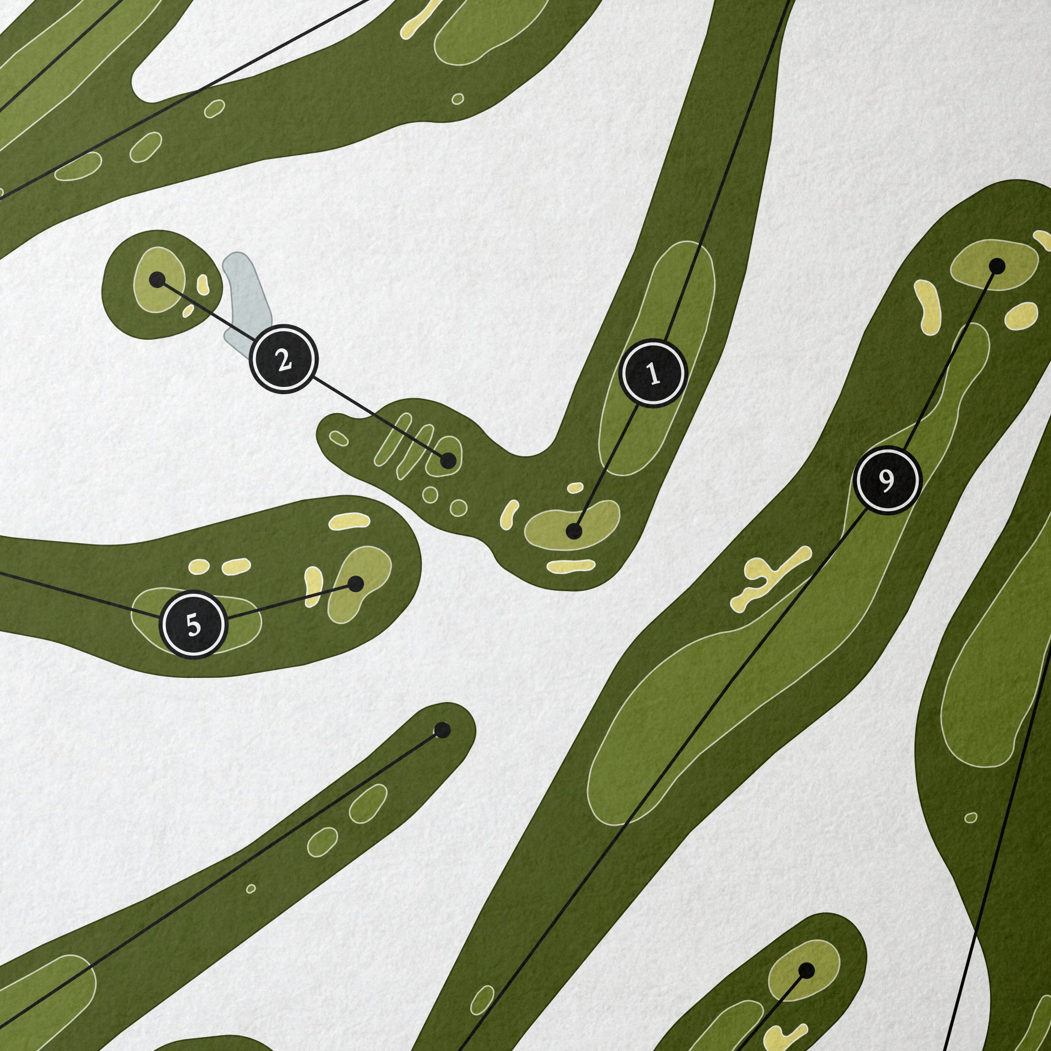 Montour Heights Country Club | Golf Course Print | Close Up