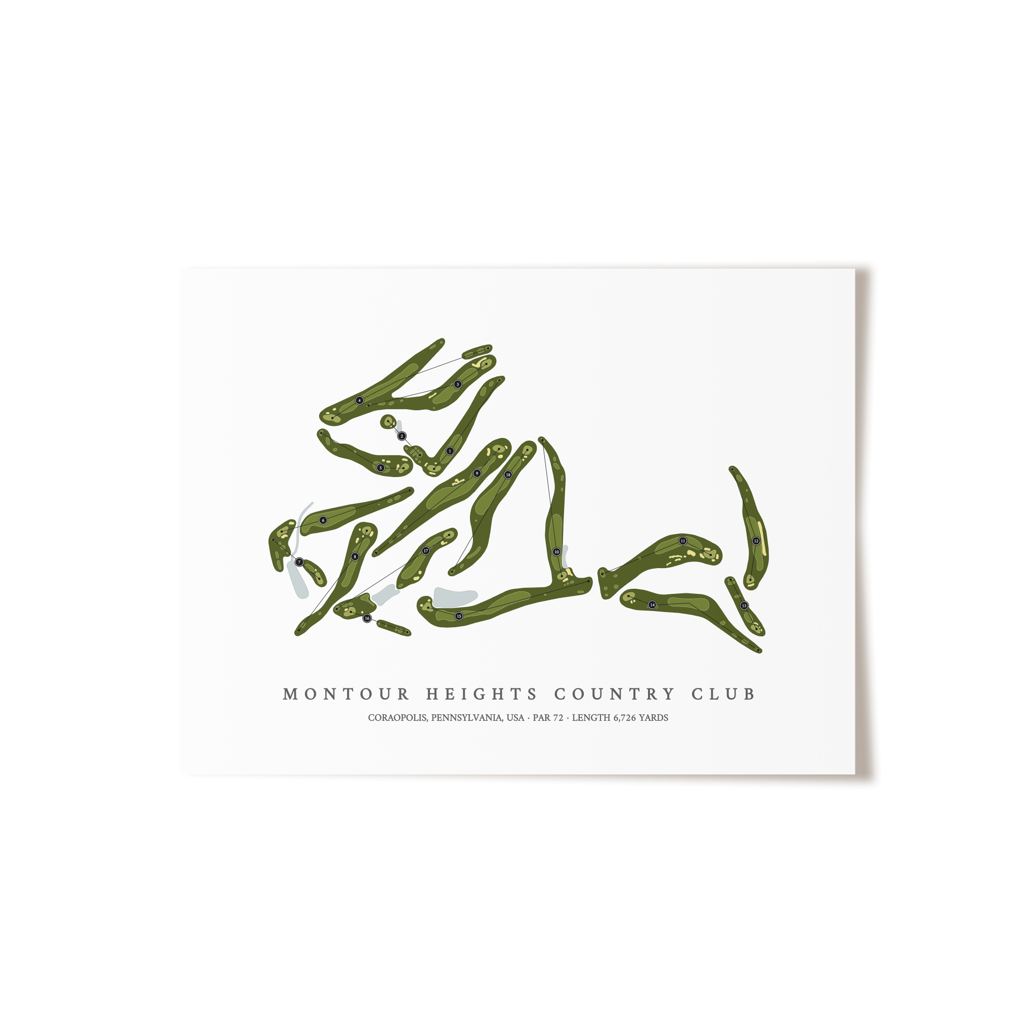 Montour Heights Country Club | Golf Course Print | Unframed