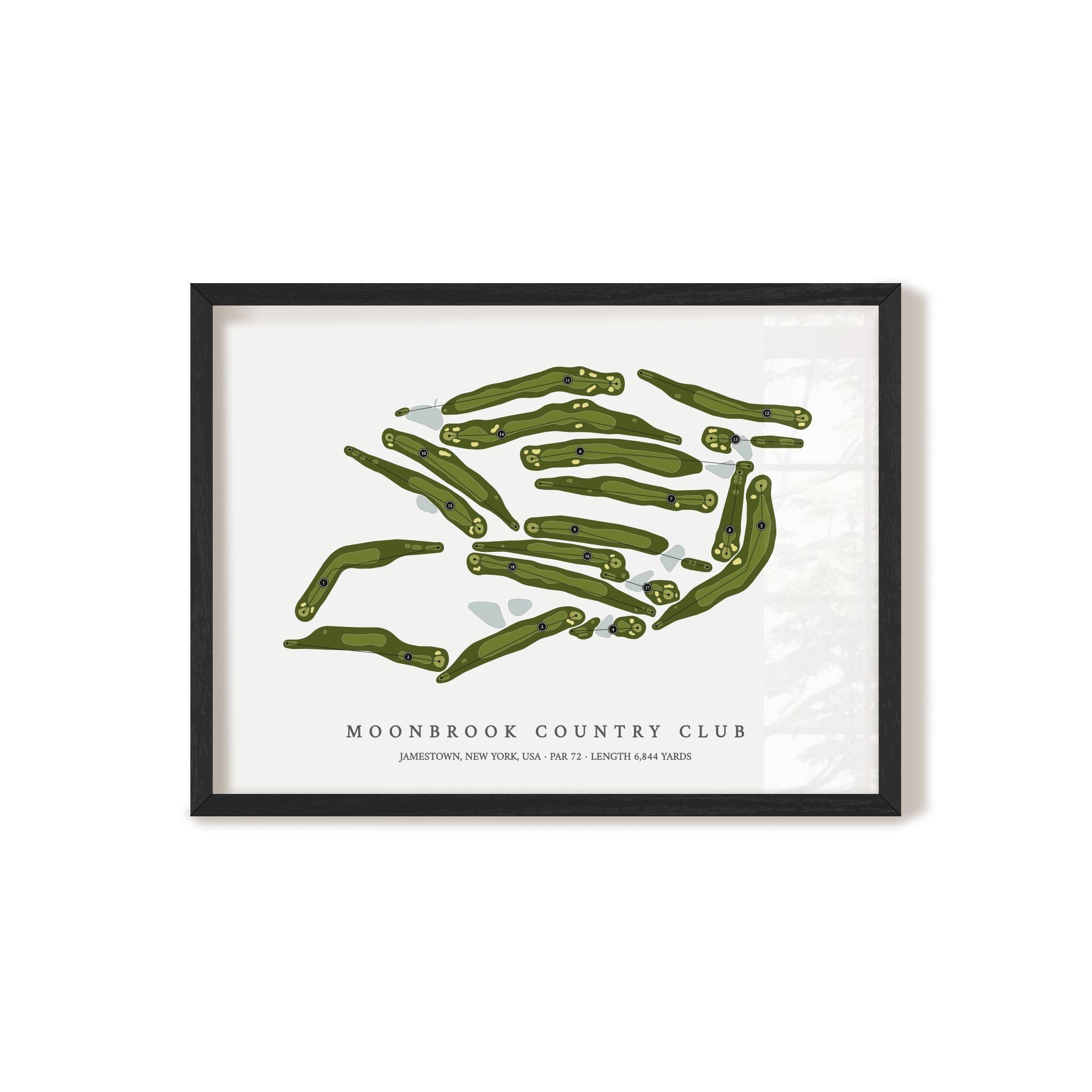 Moonbrook Country Club | Golf Course Map | Black+Frame 