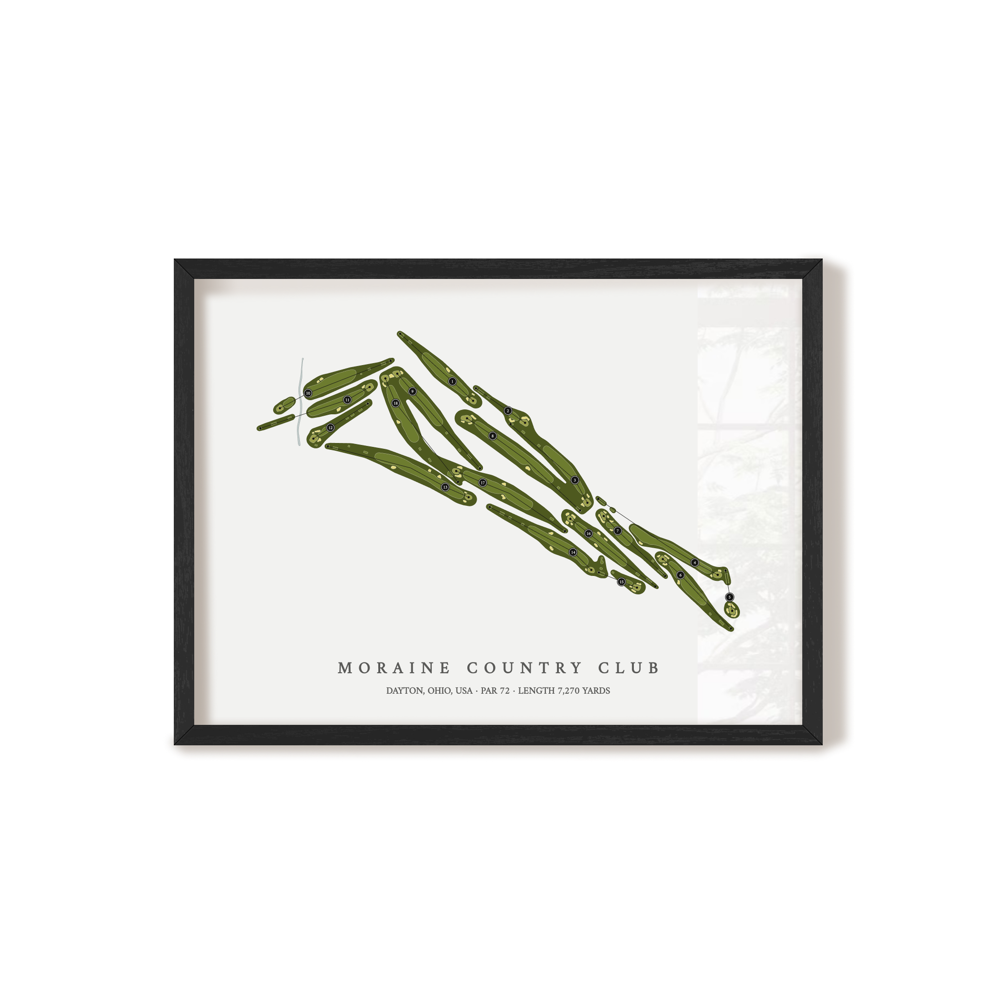 Moraine Country Club | Golf Course Map | Black+Frame 