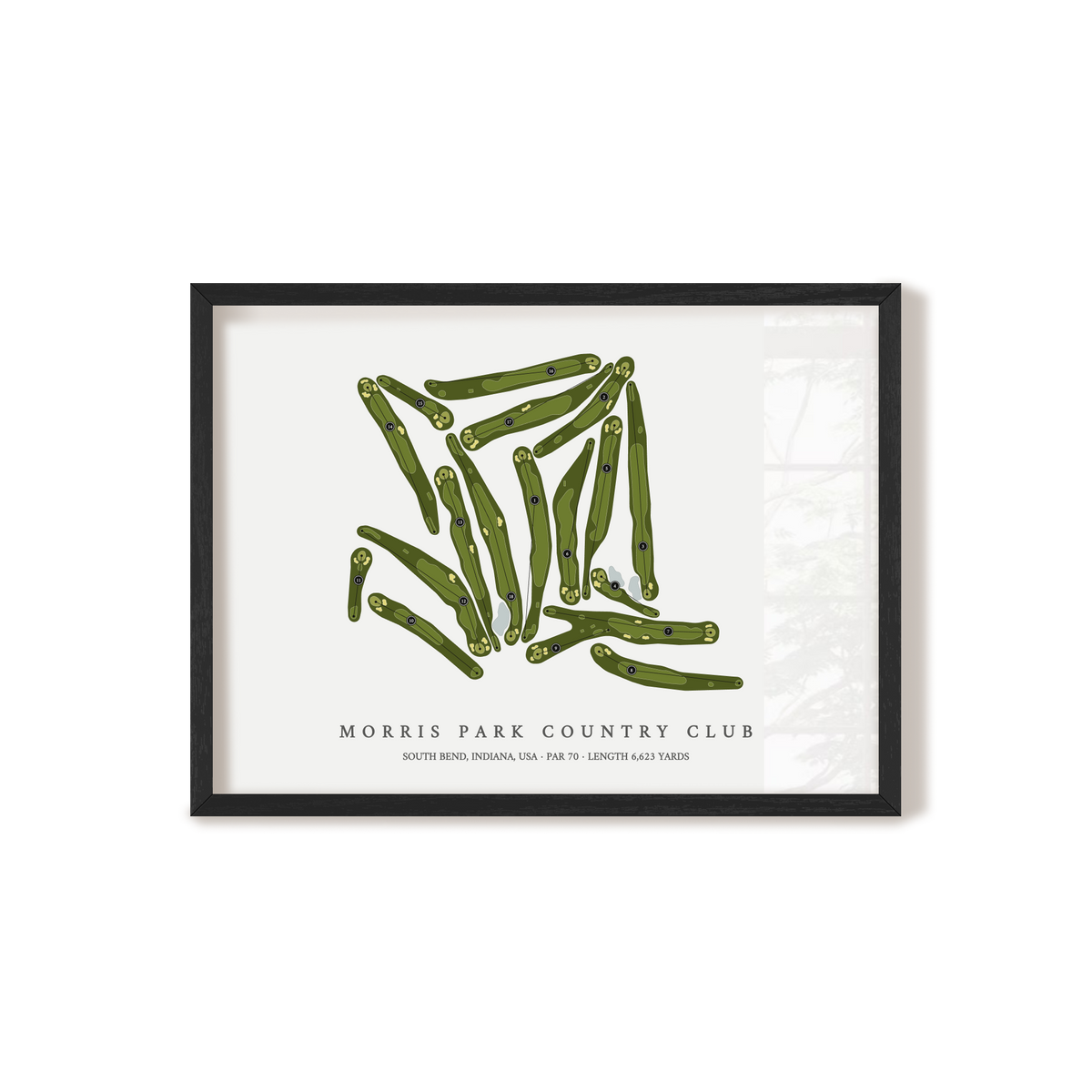 Morris Park Country Club | Golf Course Map | Black Frame