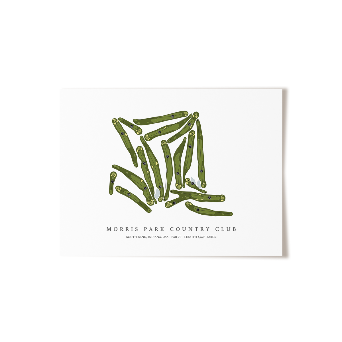 Morris Park Country Club | Golf Course Map | Unframed