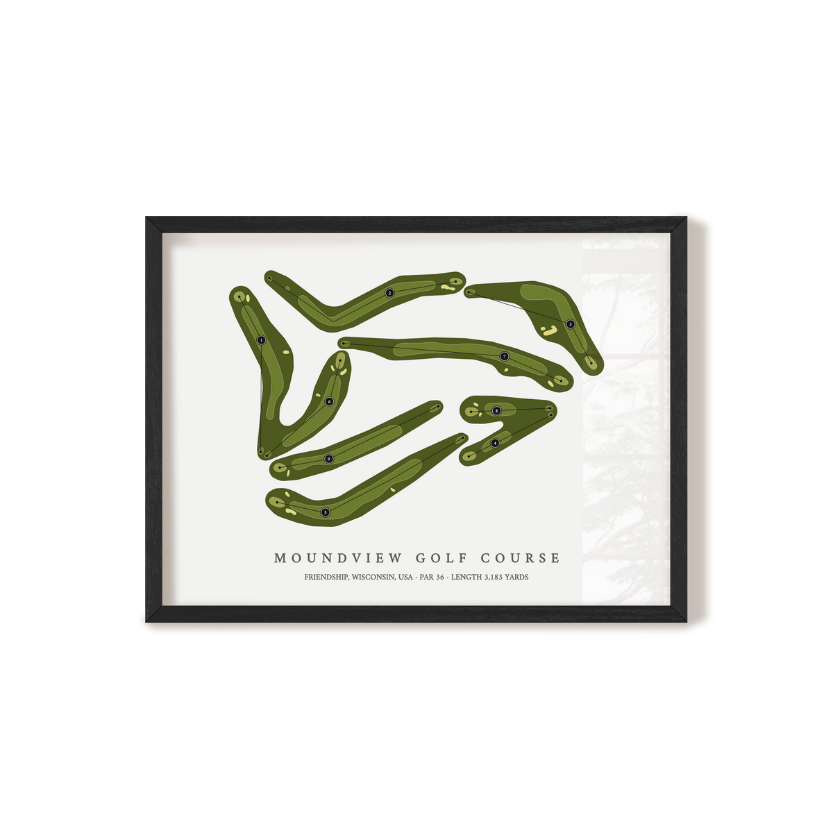MoundView Golf Course | Golf Course Map | Black Frame