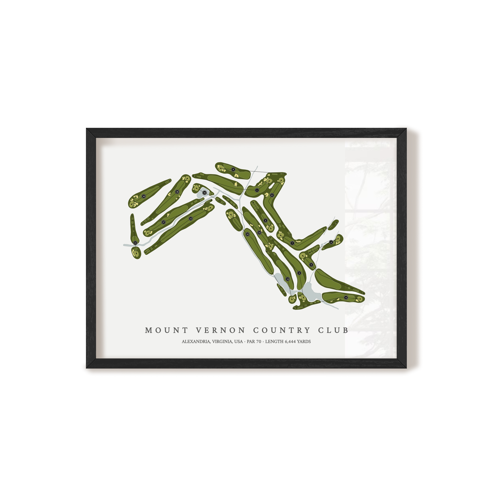 Mount Vernon Country Club | Golf Course Print | Black Frame