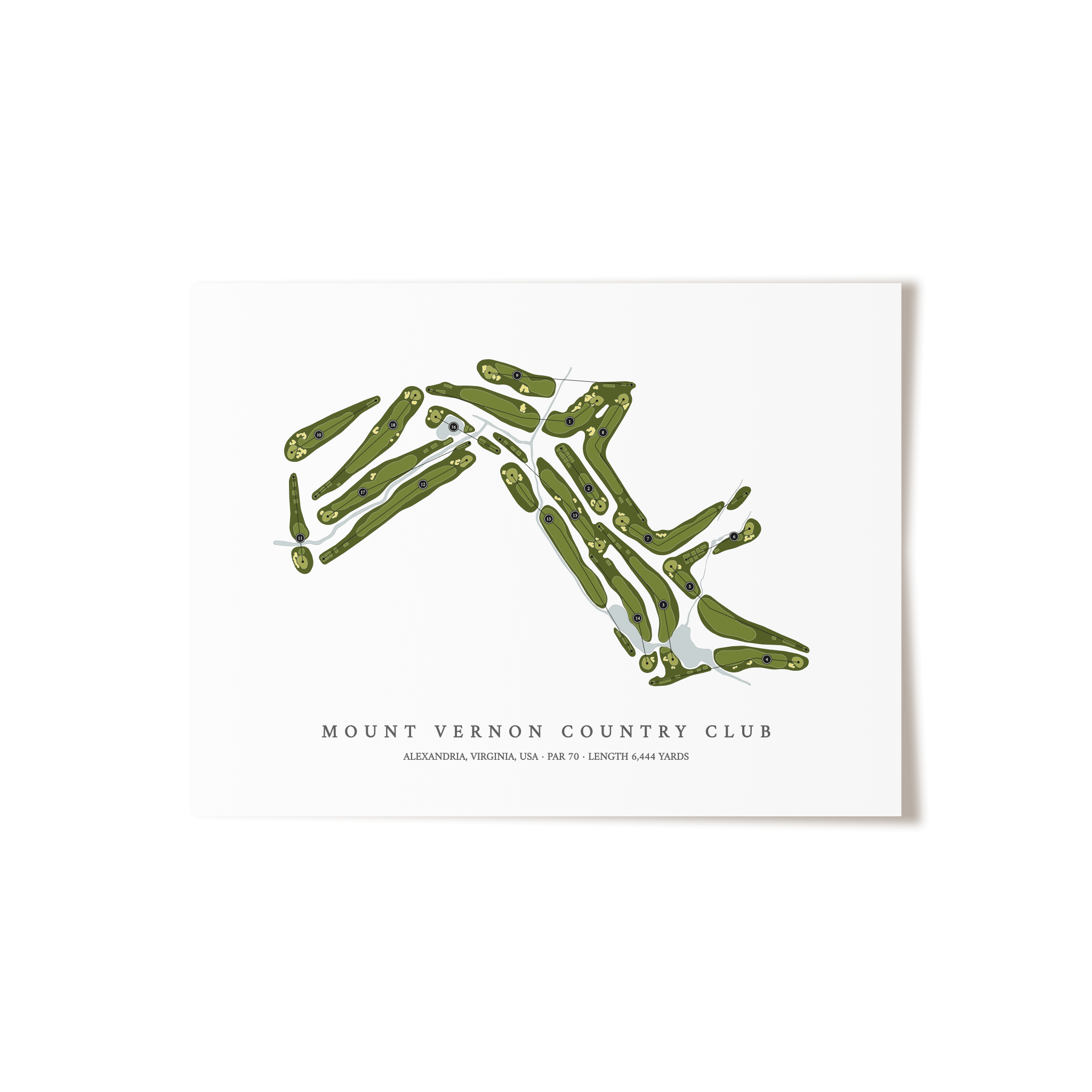 Mount Vernon Country Club | Golf Course Print | Unframed