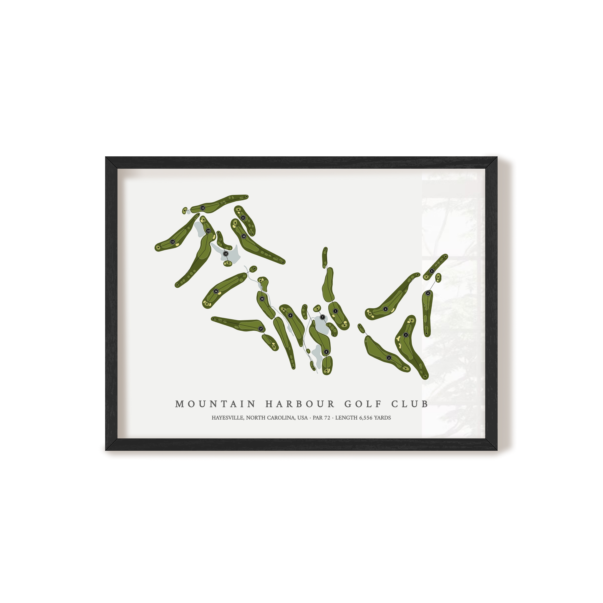 Mountain Harbour Golf Club | Golf Course Map | Black+Frame 