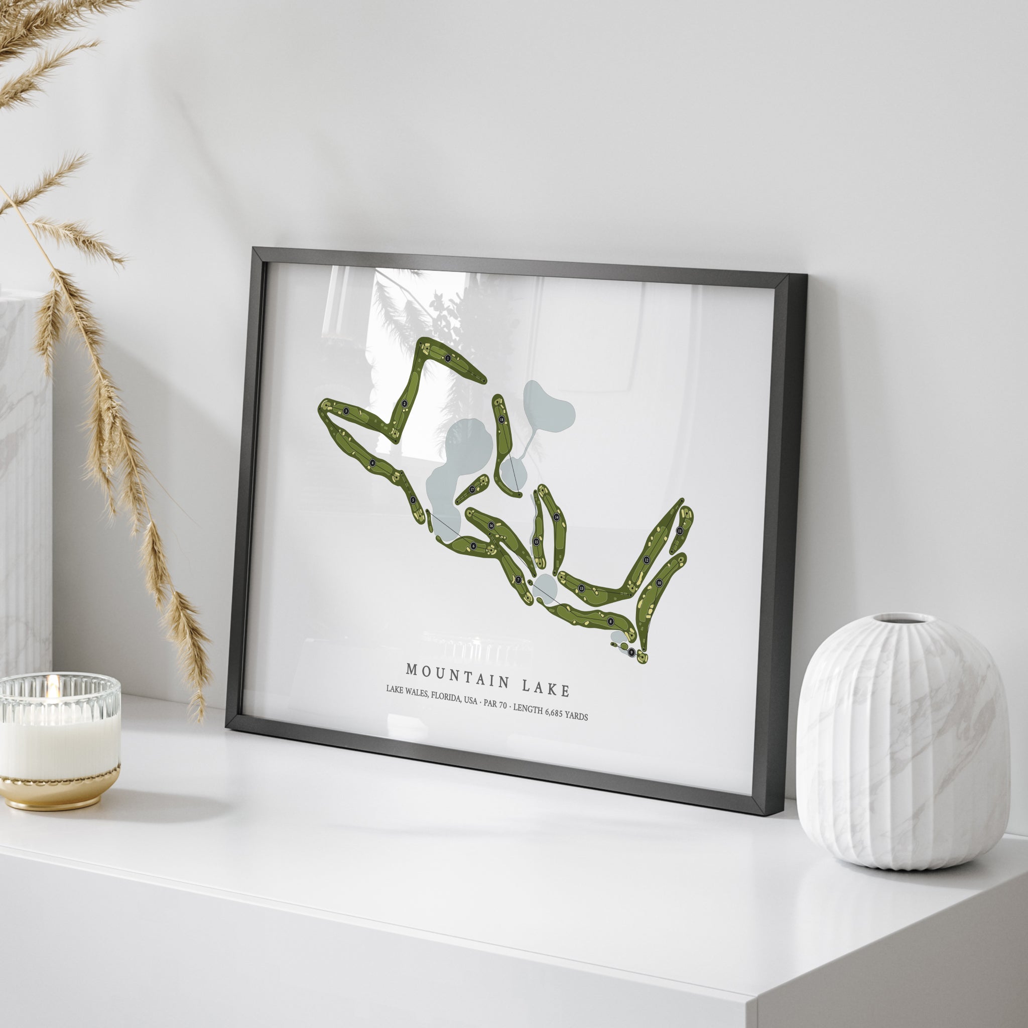 Mountain Lake | Golf Course Map | On Table 