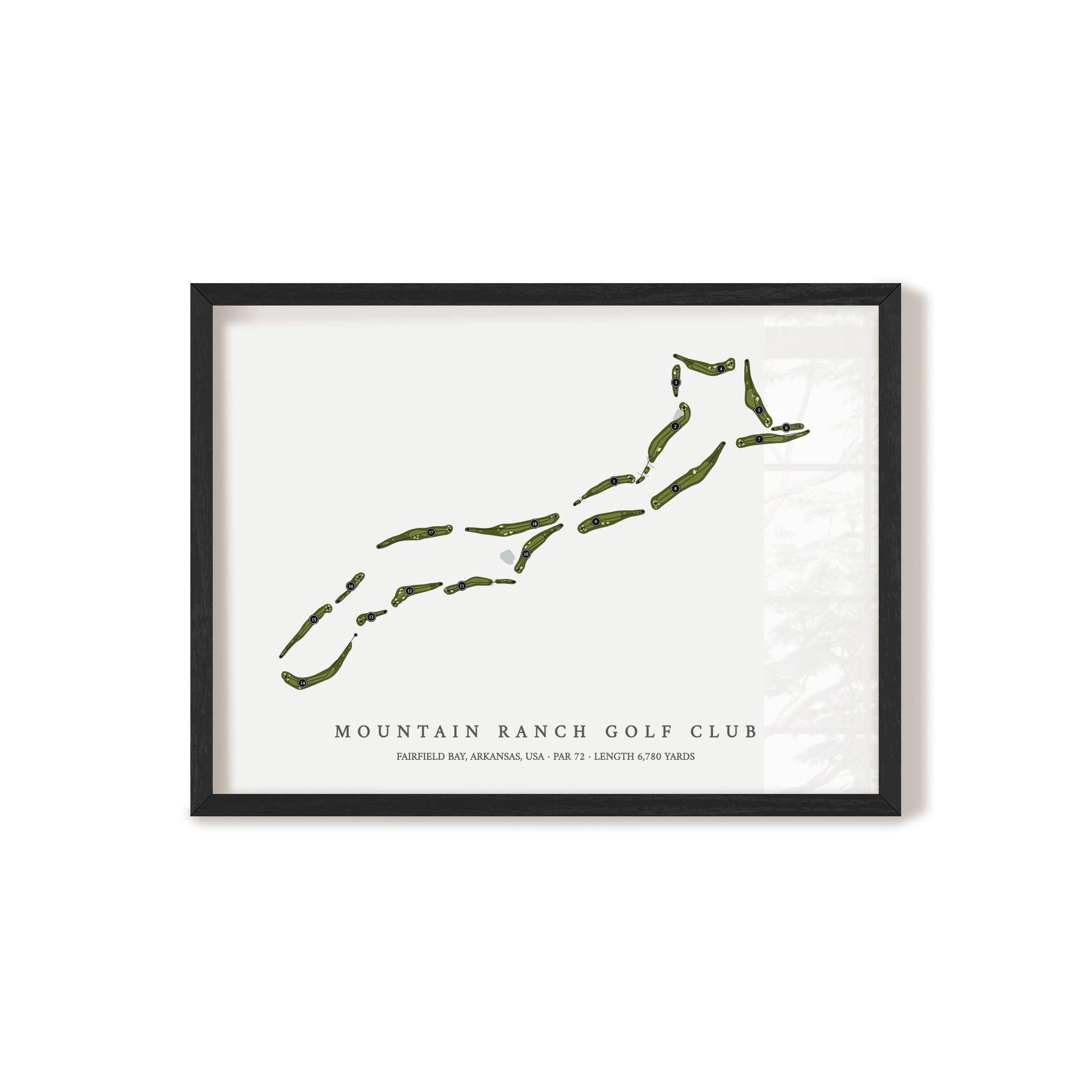Mountain Ranch Golf Club | Golf Course Map | Black Frame 