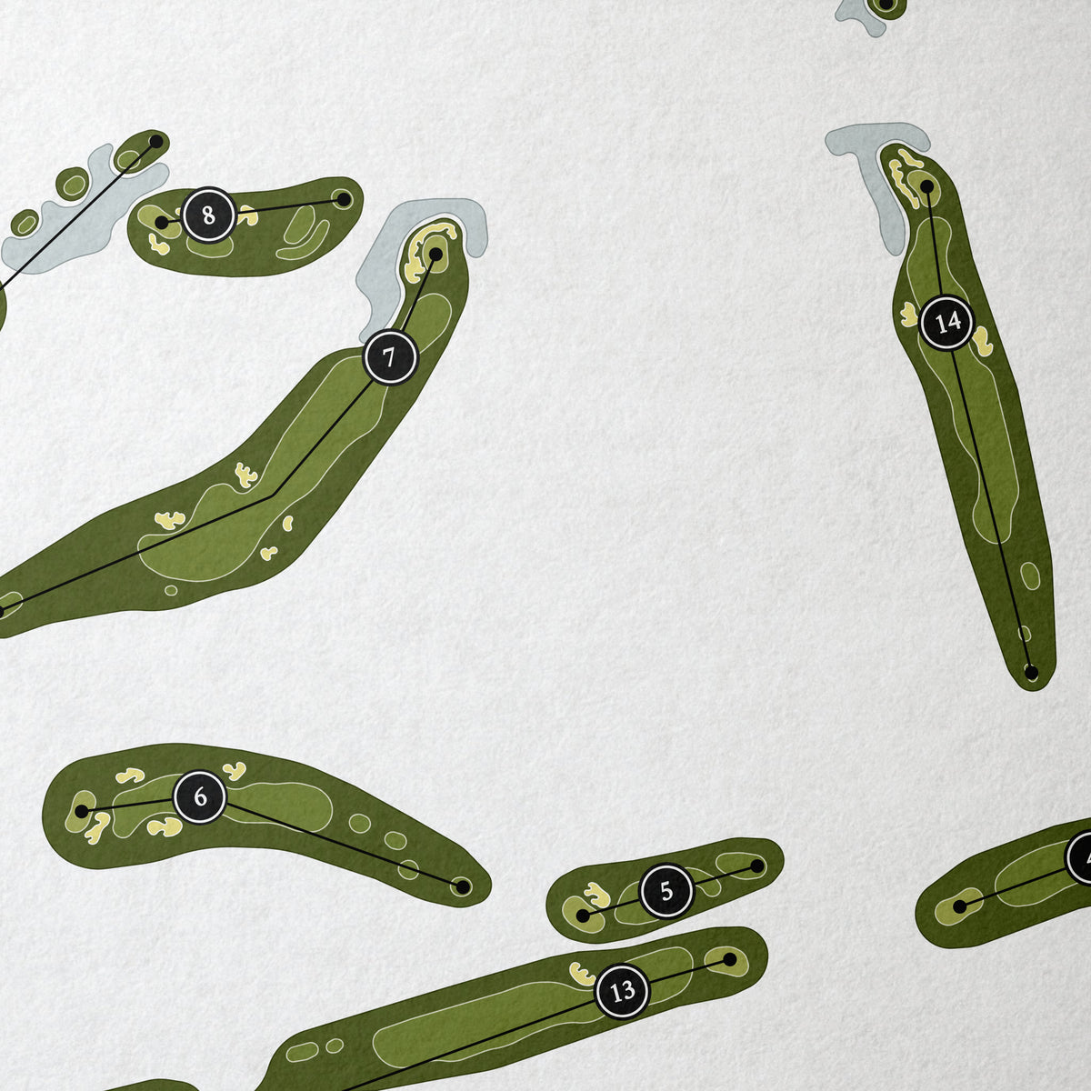 Mountain Vista Golf Club - San Gorgonio Course | Golf Course Print | Close Up