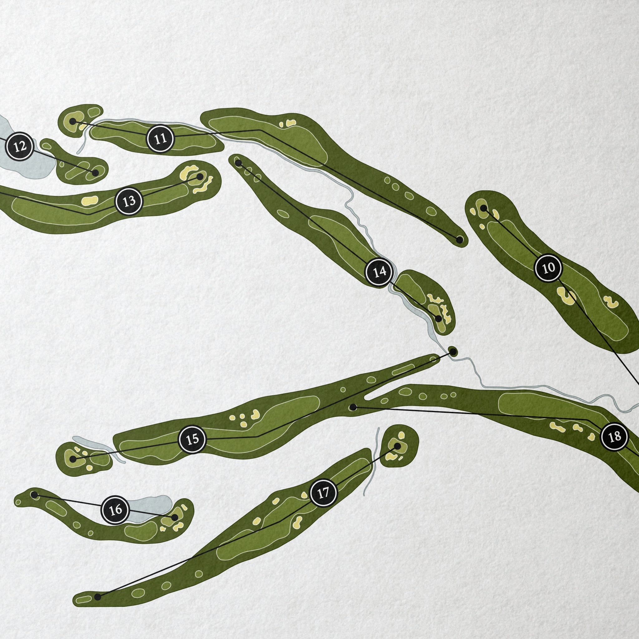 Muirfield Village Golf Club | Golf Course Print | Close Up 