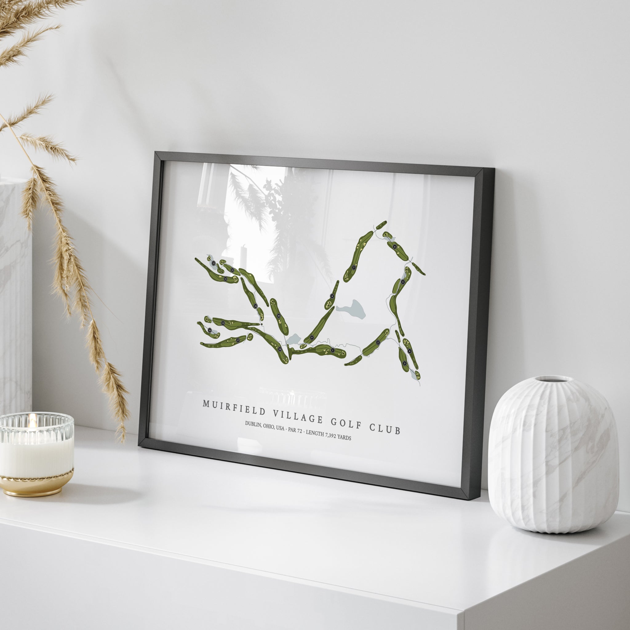 Muirfield Village Golf Club | Golf Course Print | On Table 