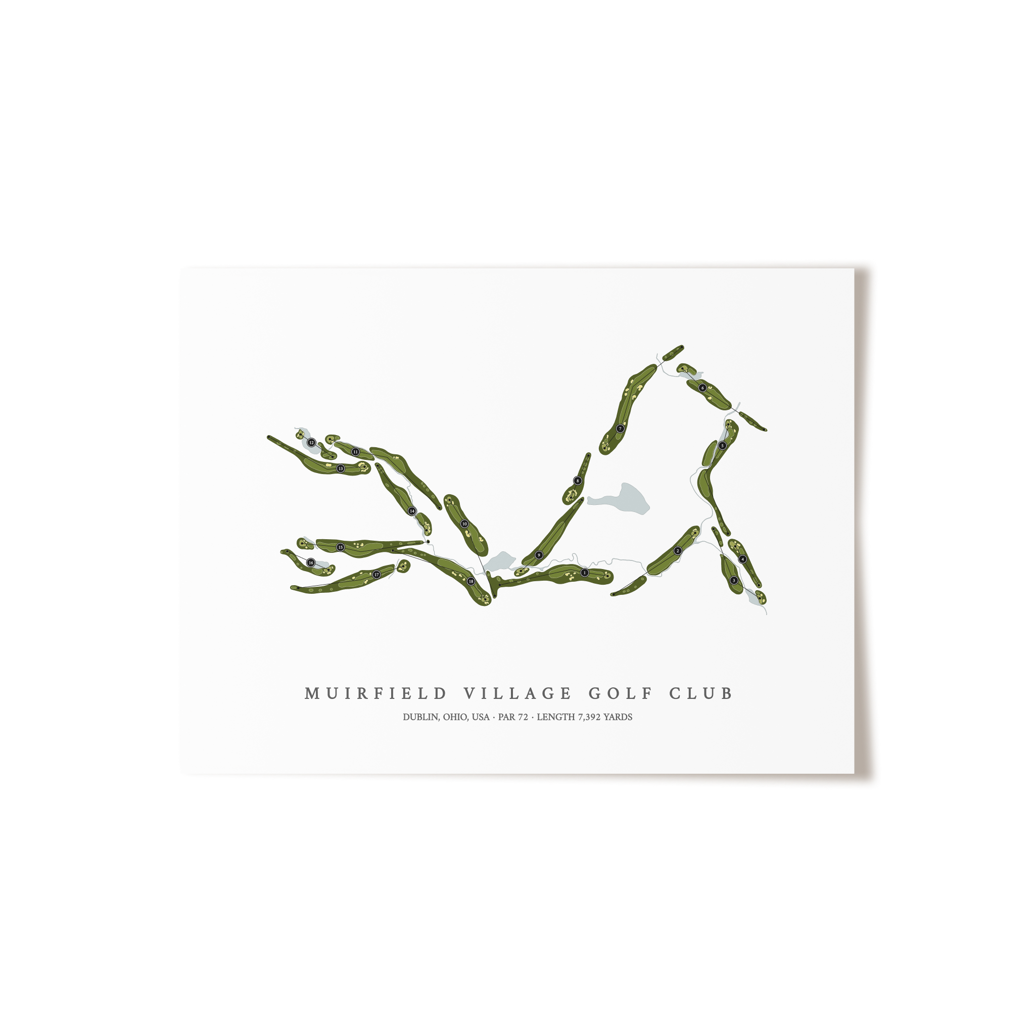 Muirfield Village Golf Club  | Golf Course Print | Unframed 