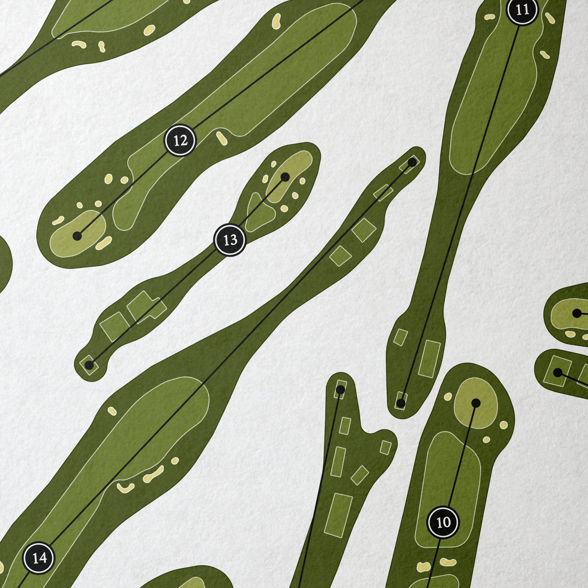 Muirfield | Golf Course Map | Close Up 