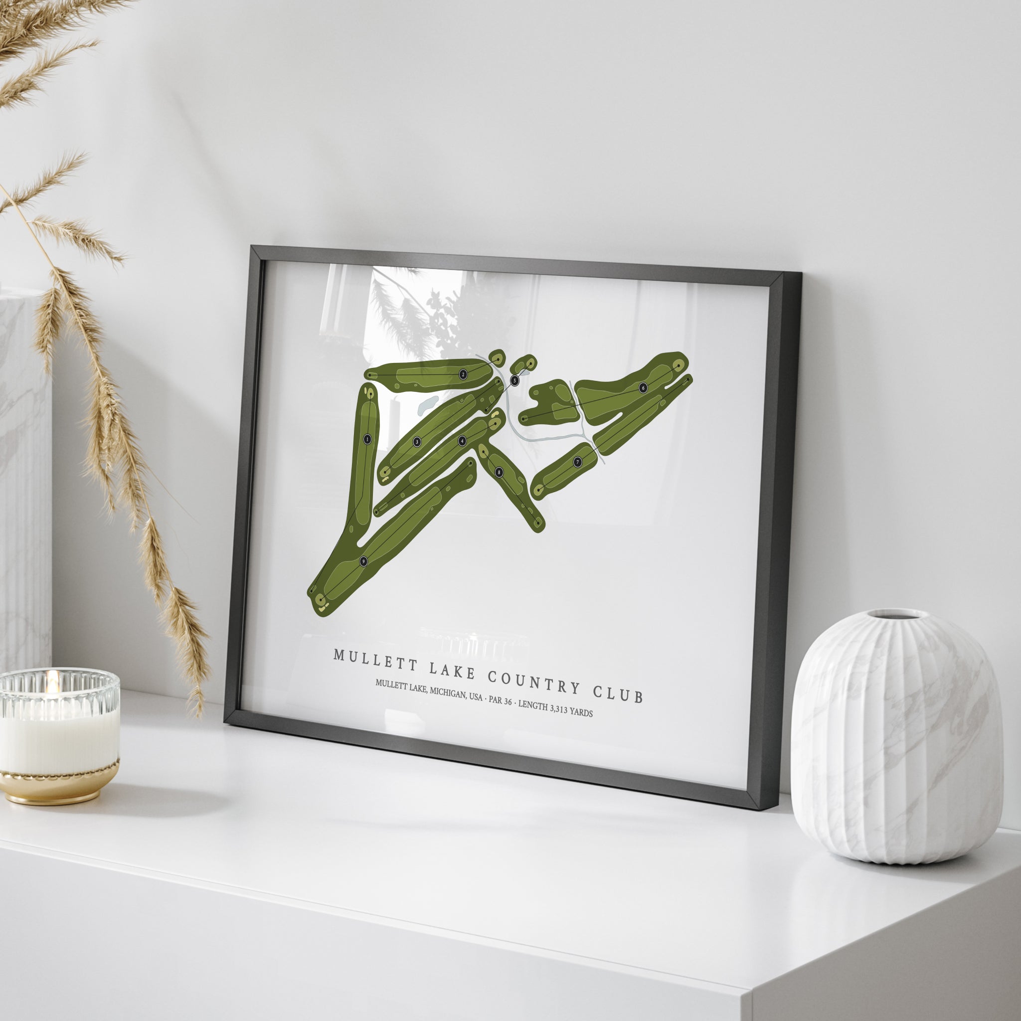 Mullett Lake Country Club | Golf Course Map | On Table 