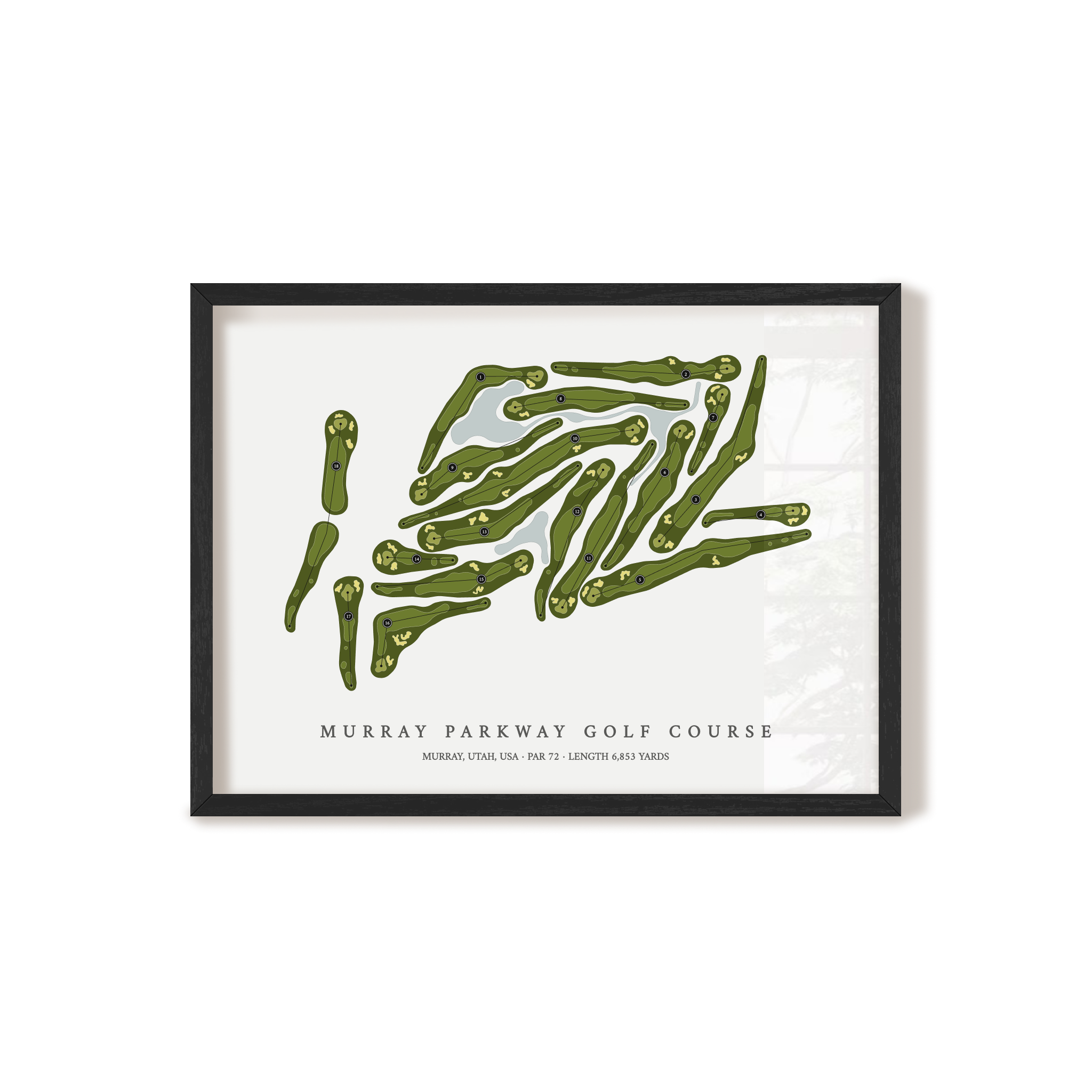 Murray Parkway Golf Course | Golf Course Map | Black Frame 