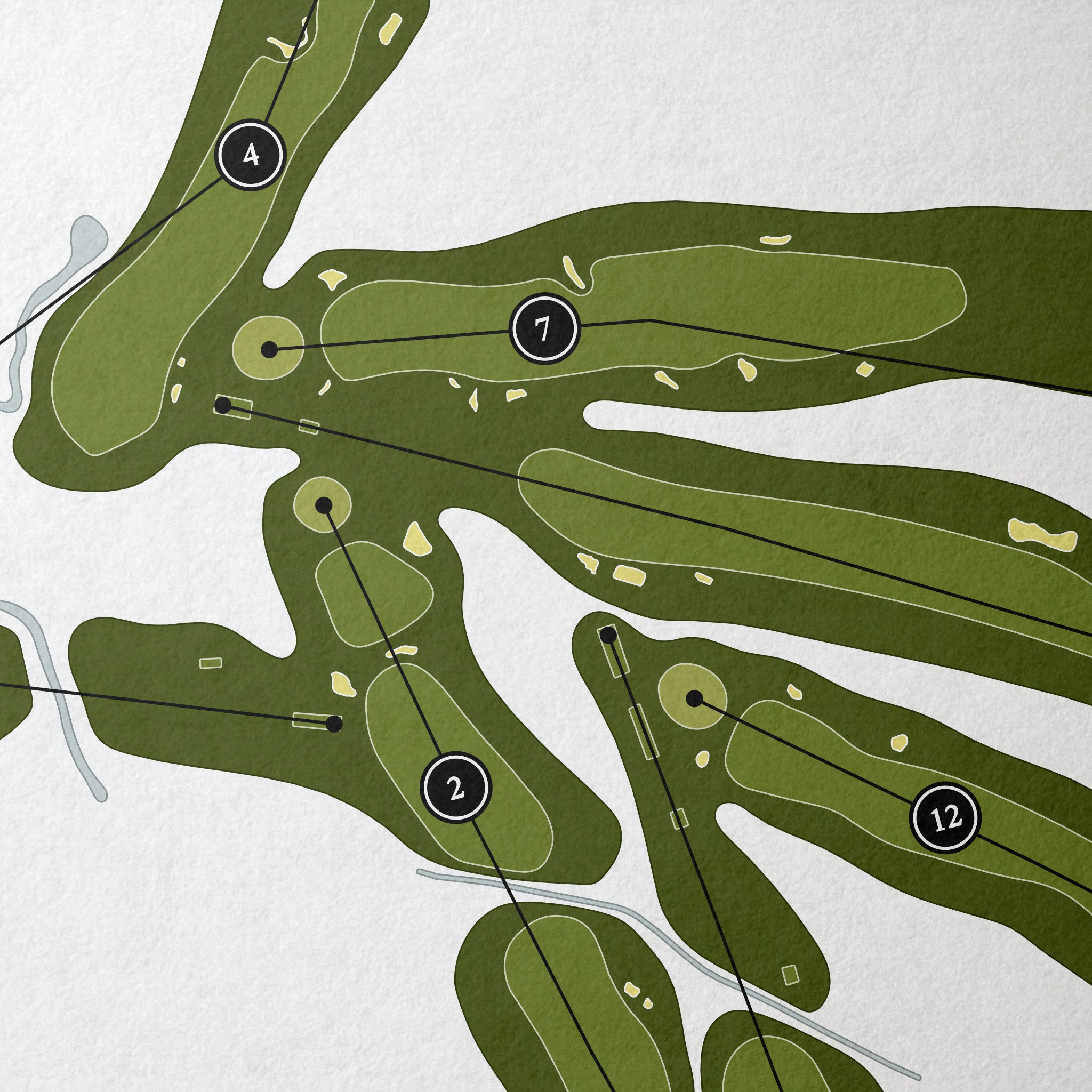 Myopia Hunt Club | Golf Course Map | Close Up 