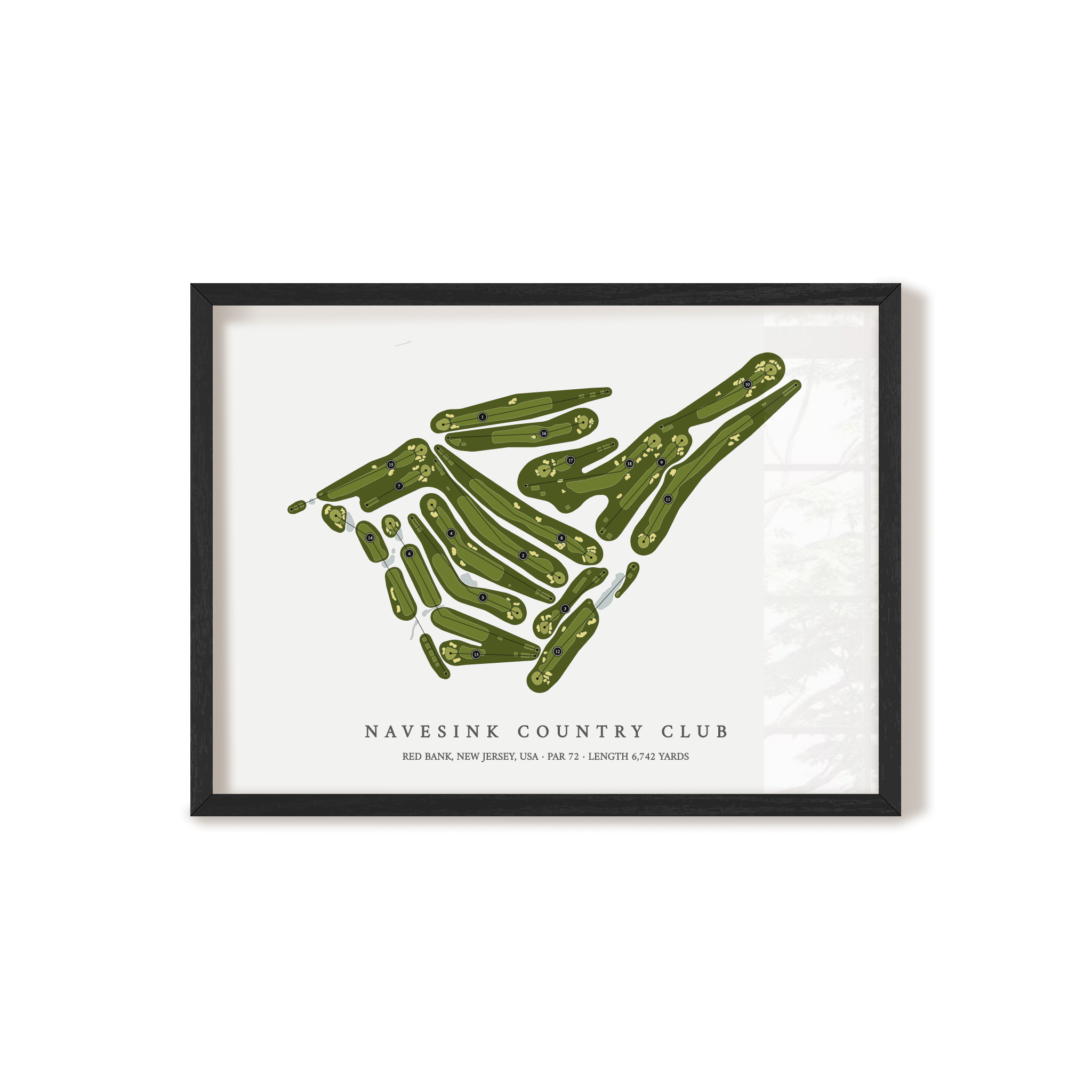 Navesink Country Club | Golf Course Map | Black+Frame