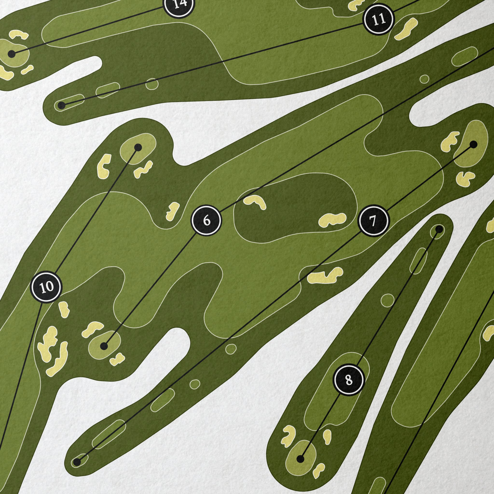 Newport Beach Country Club | Golf Course Map | Close Up