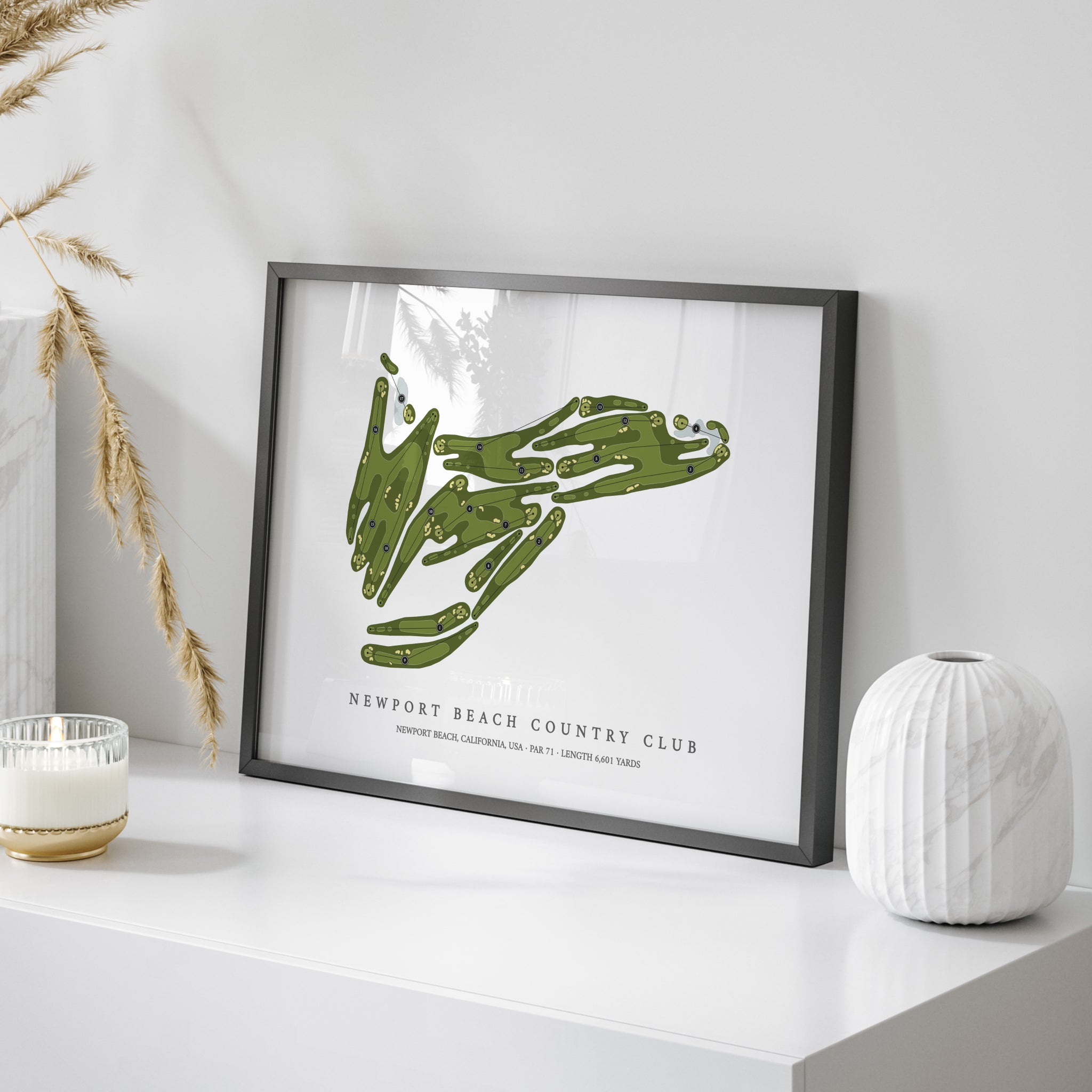Newport Beach Country Club | Golf Course Map | On Table