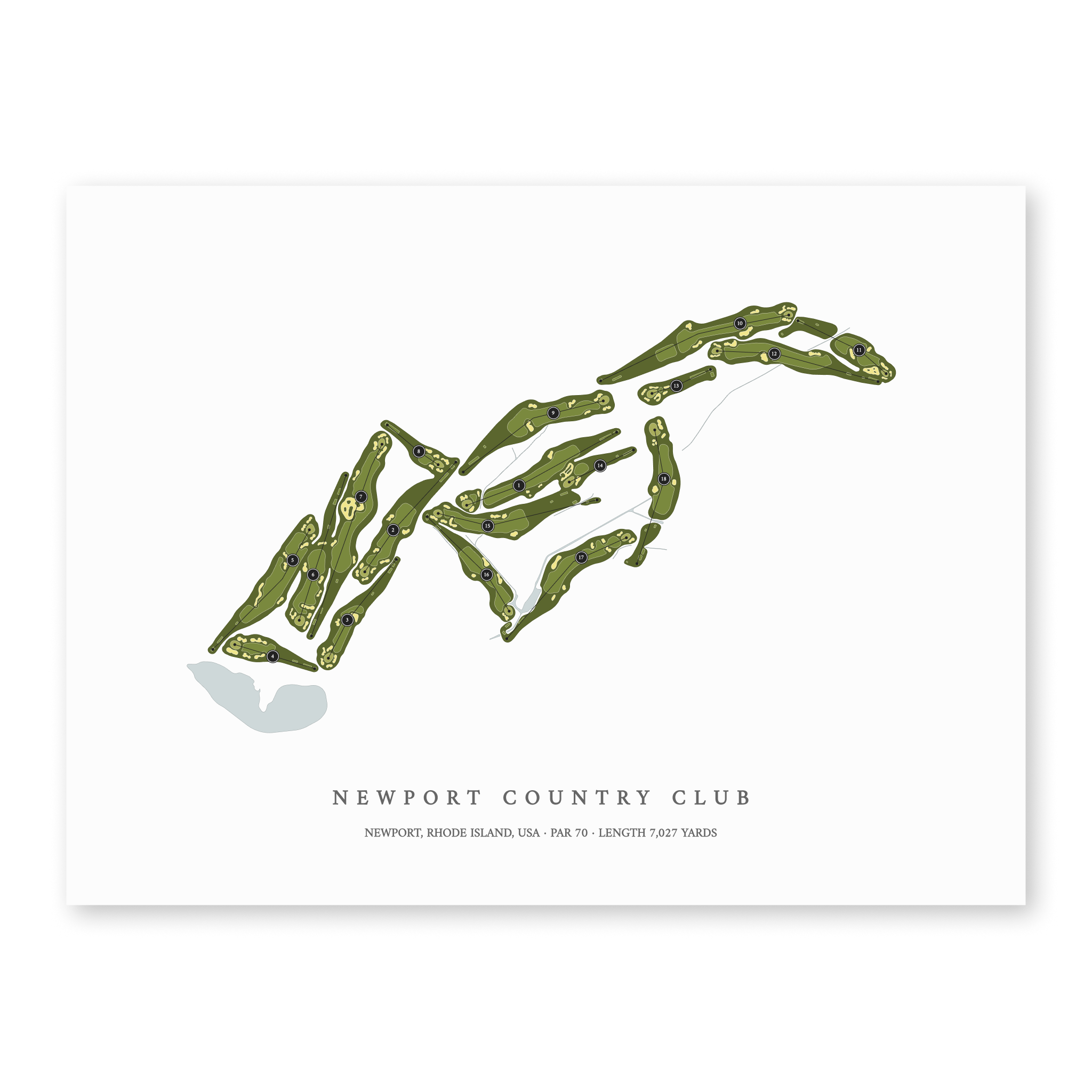 Newport Country Club | Golf Course Print | Unframed