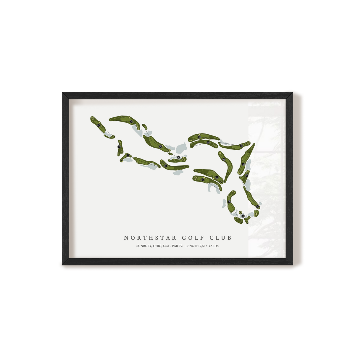 NorthStar Golf Club | Golf Course Map | Black Frame