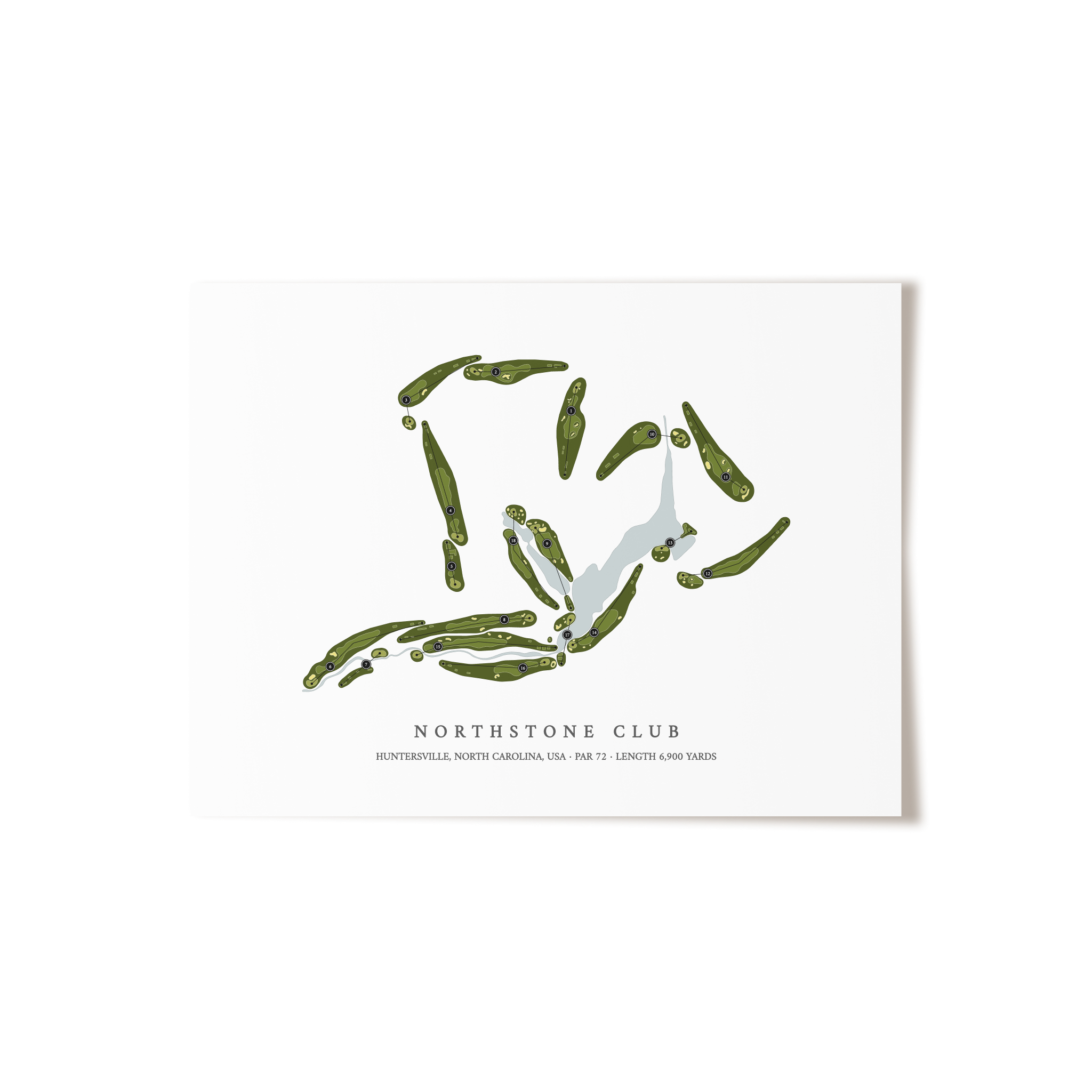 NorthStone Club | Golf Course Map | Unframed 
