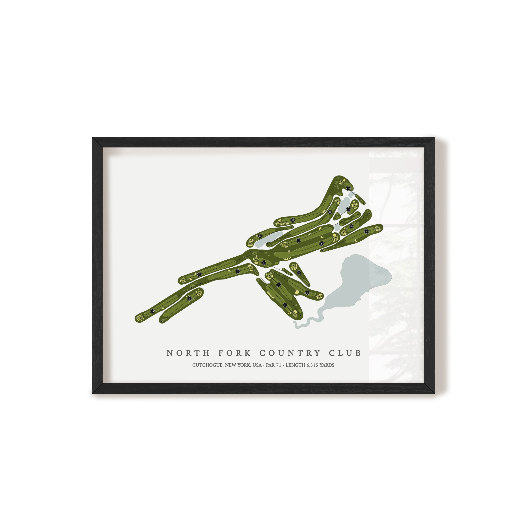 North Fork Country Club | Golf Course Map | Black+Frame 