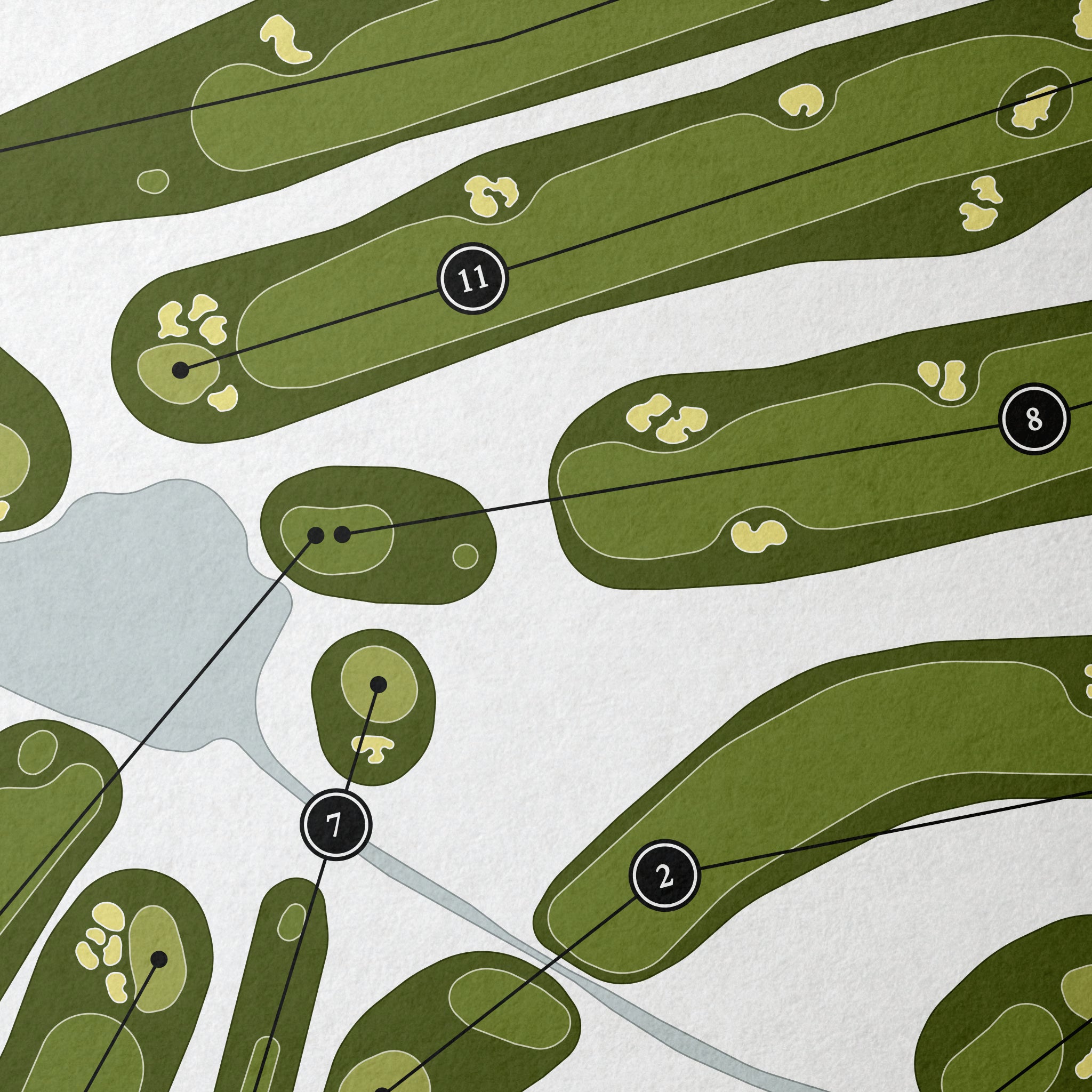 North Shore Golf Club | Golf Course Map | Close Up 