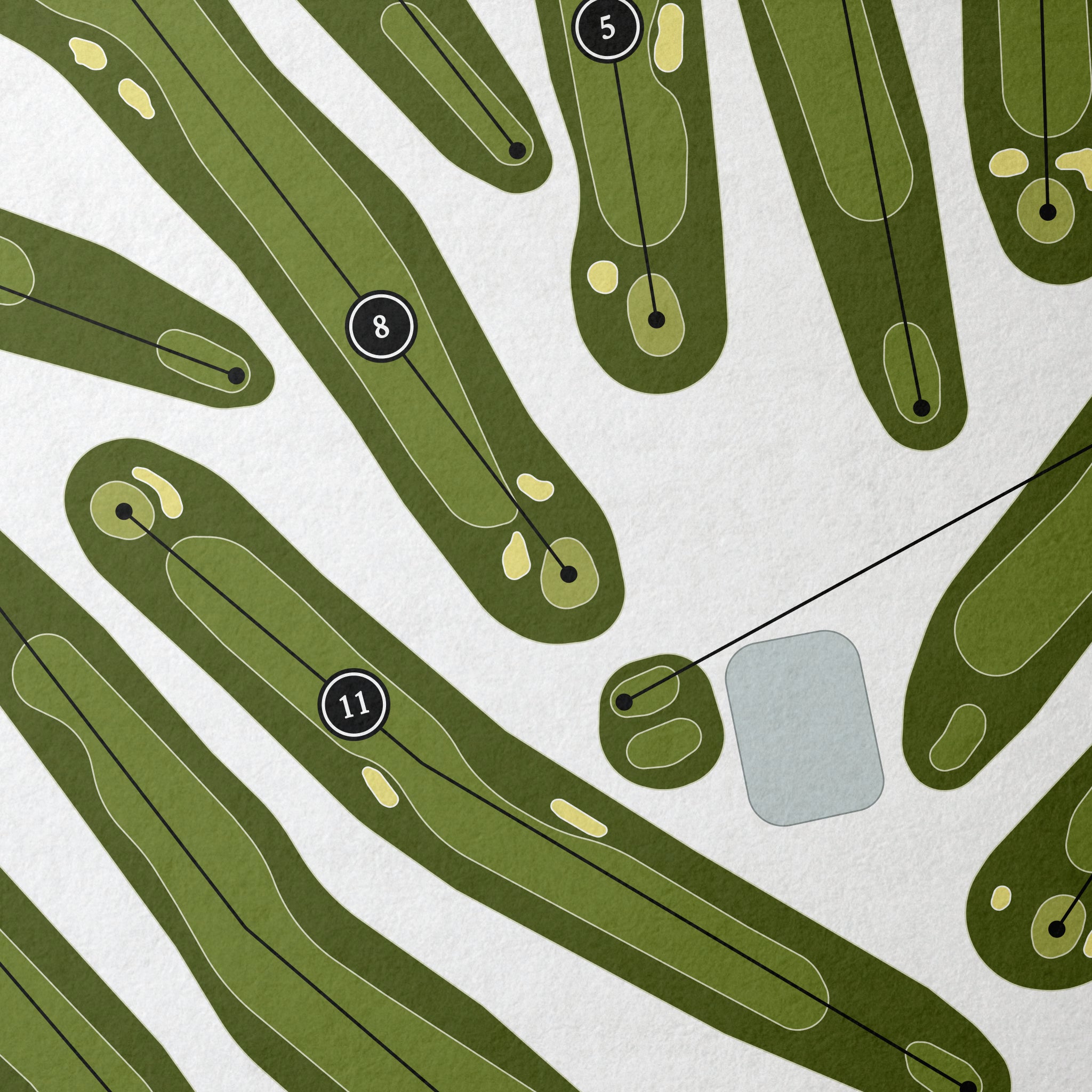 Oak Crest Golf Course | Golf Course Map | Close Up 