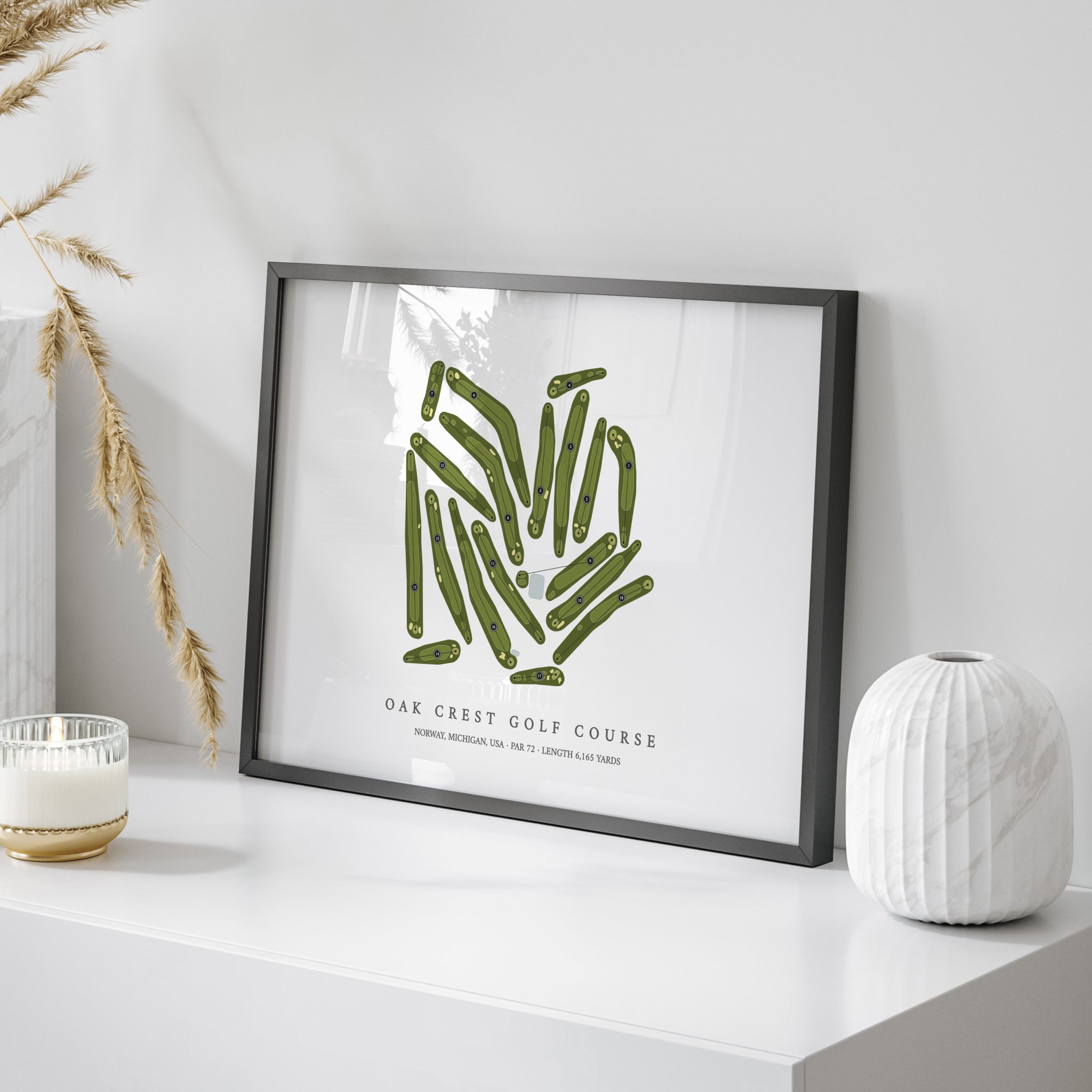 Oak Crest Golf Course | Golf Course Map | On Table 