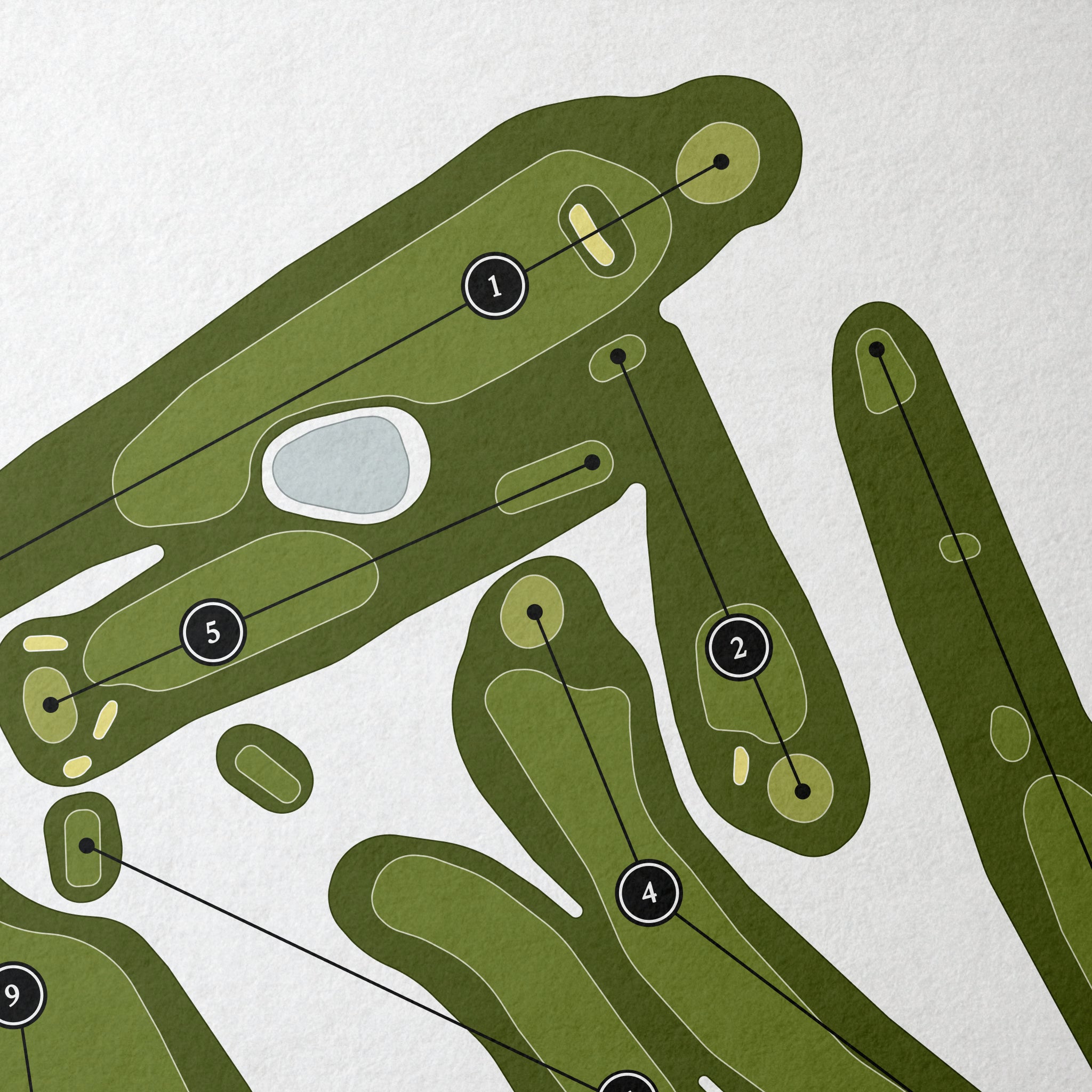 Oak Hill Golf Course | Golf Course Map | Close Up 