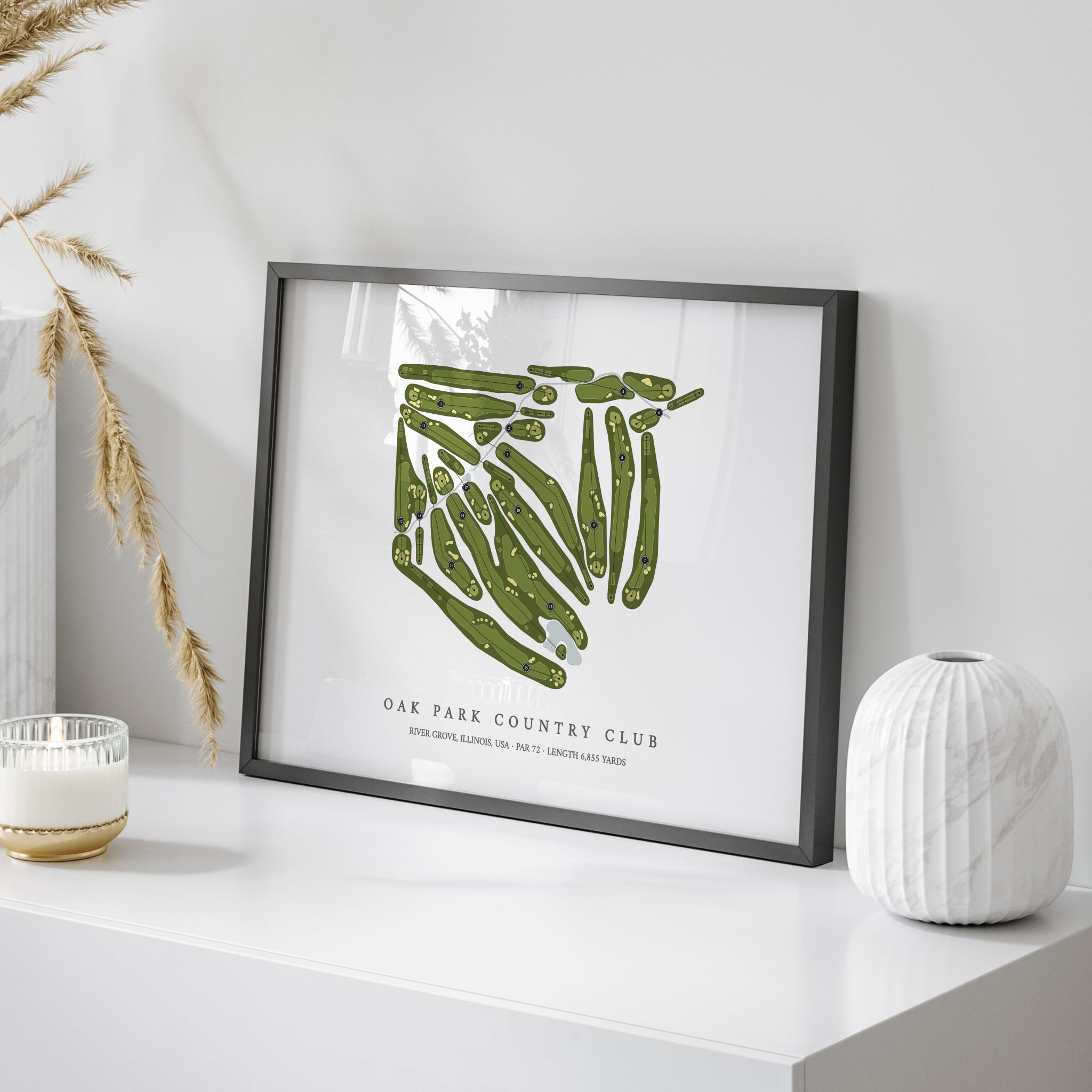 Oak Park Country Club | Golf Course Map | On+Table 