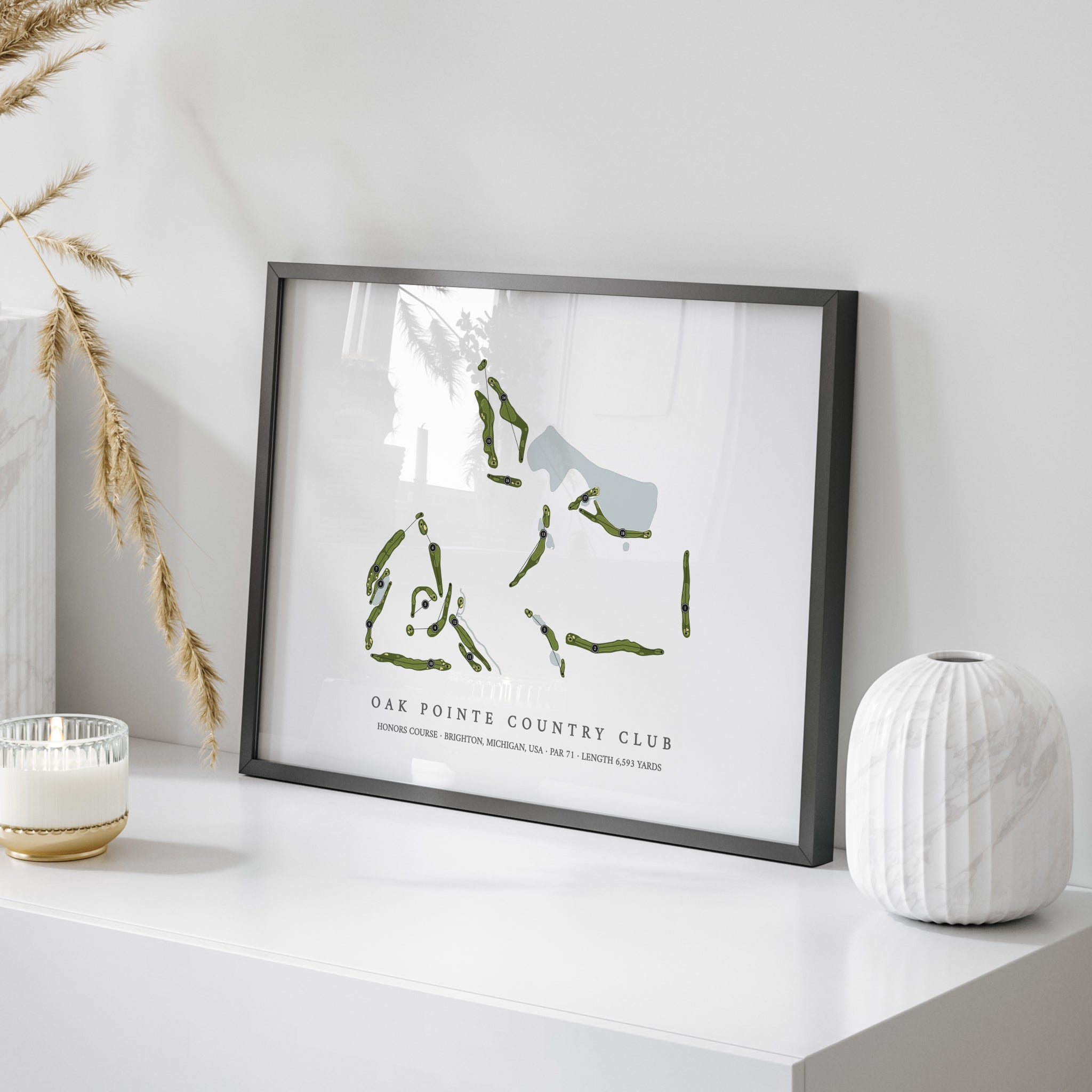 Oak Pointe Country Club - Honors Course | Golf Course Map | On Table 