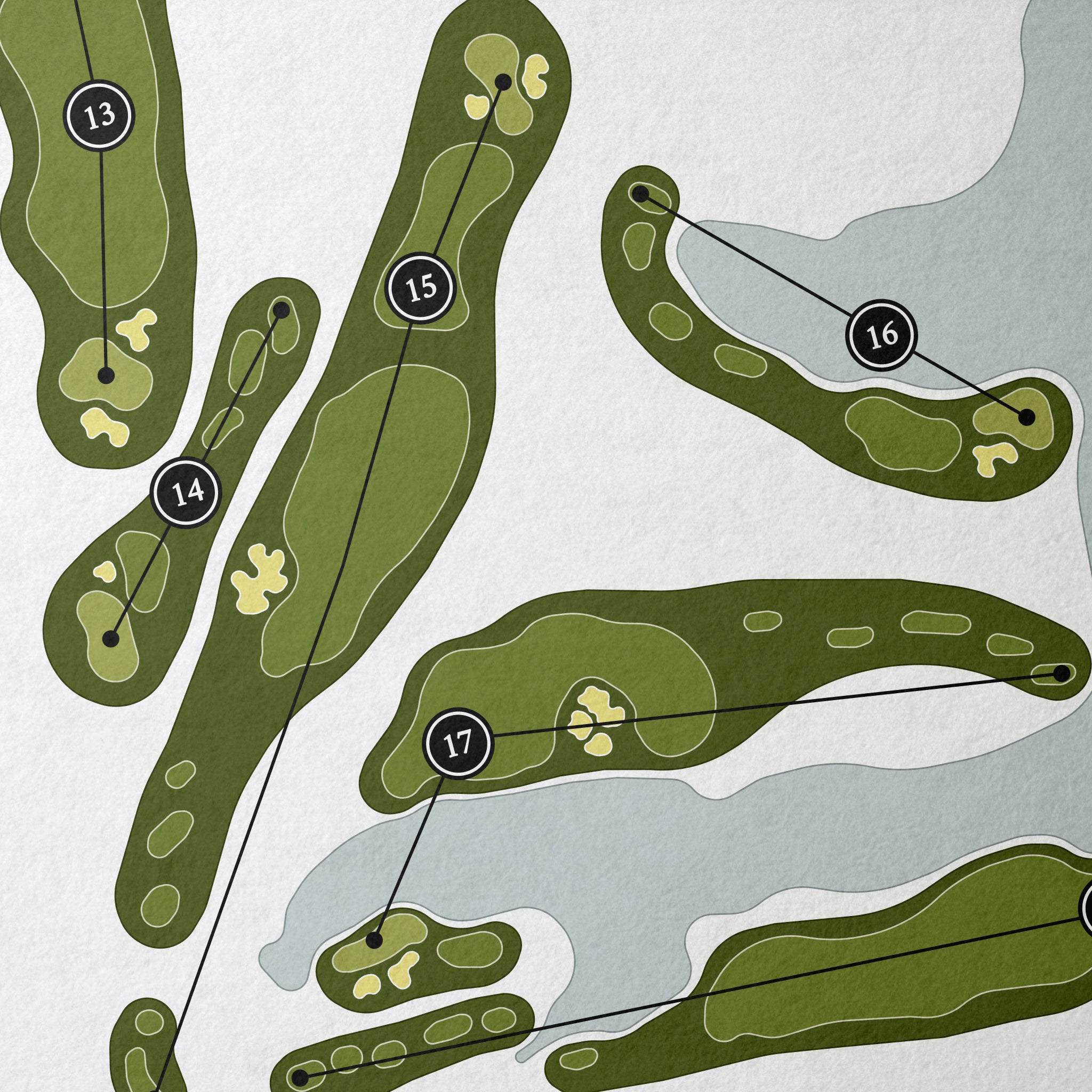 Oasis Golf Club | Golf Course Map | Close Up 