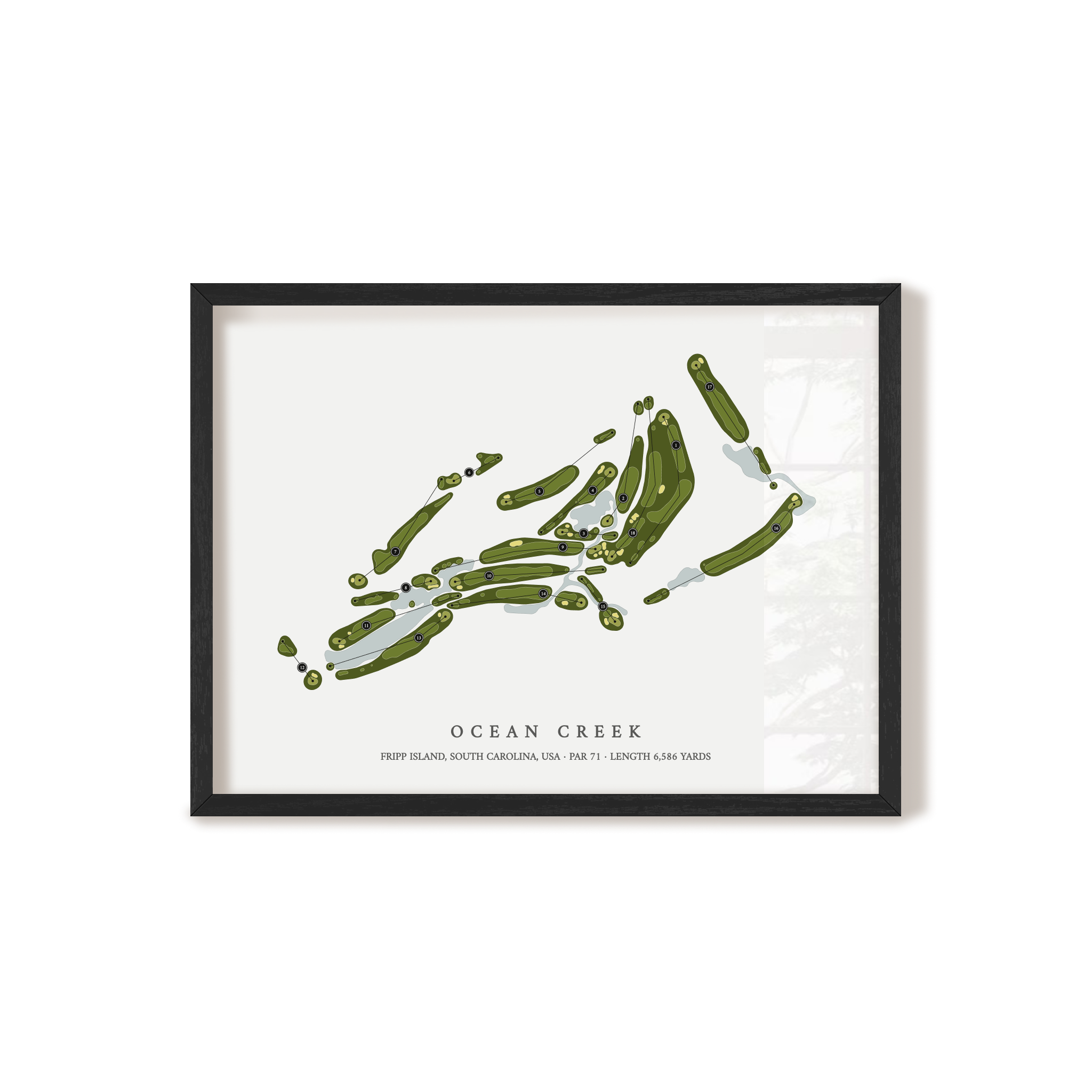 Ocean Creek | Golf Course Map | Black+Frame