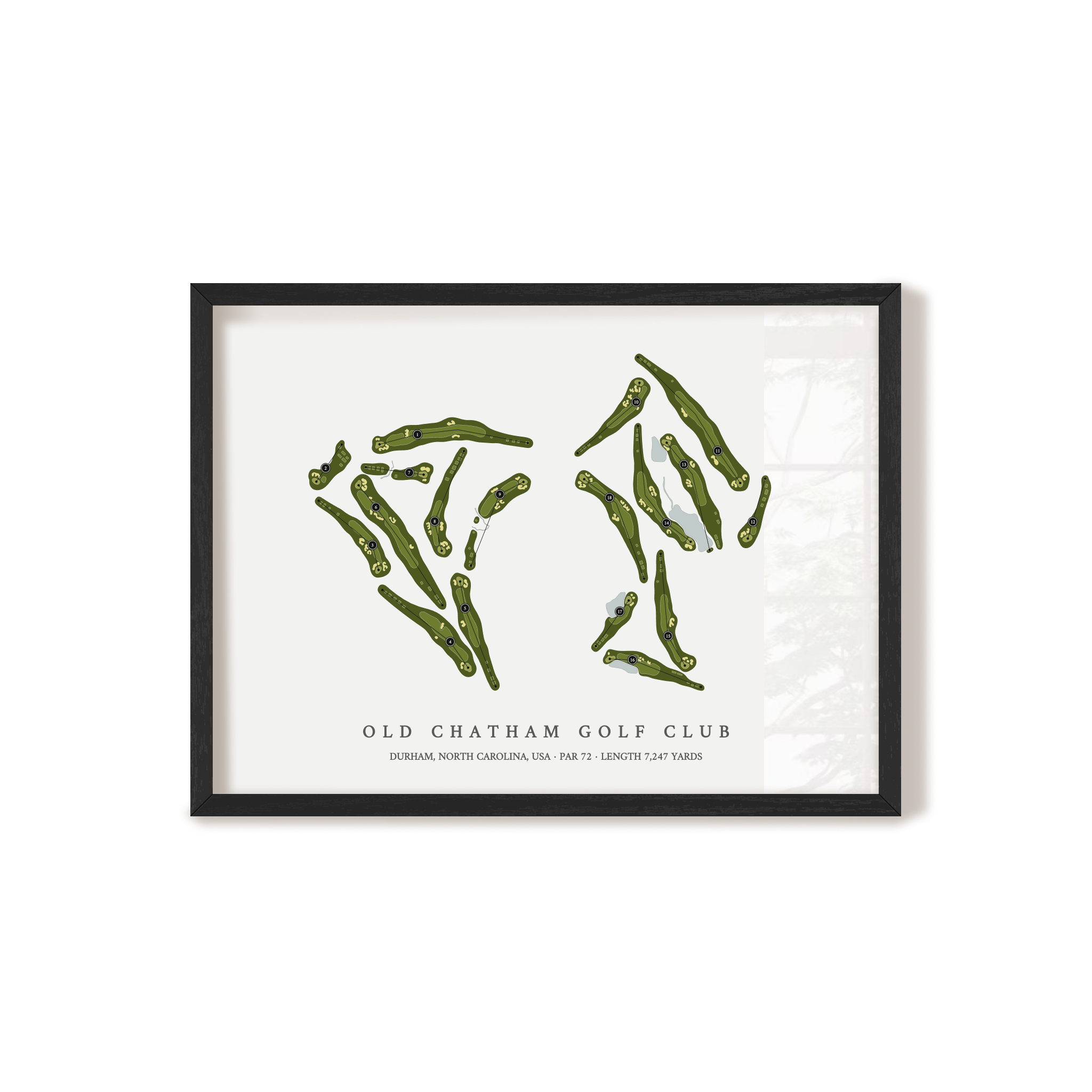 Old Chatham Golf Club | Golf Course Map | Black Frame 
