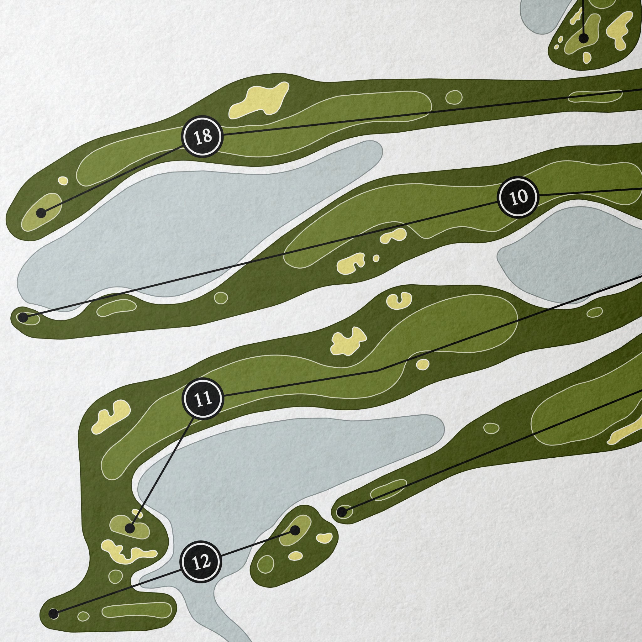Old Corkscrew Golf Club | Golf Course Map | Close Up 