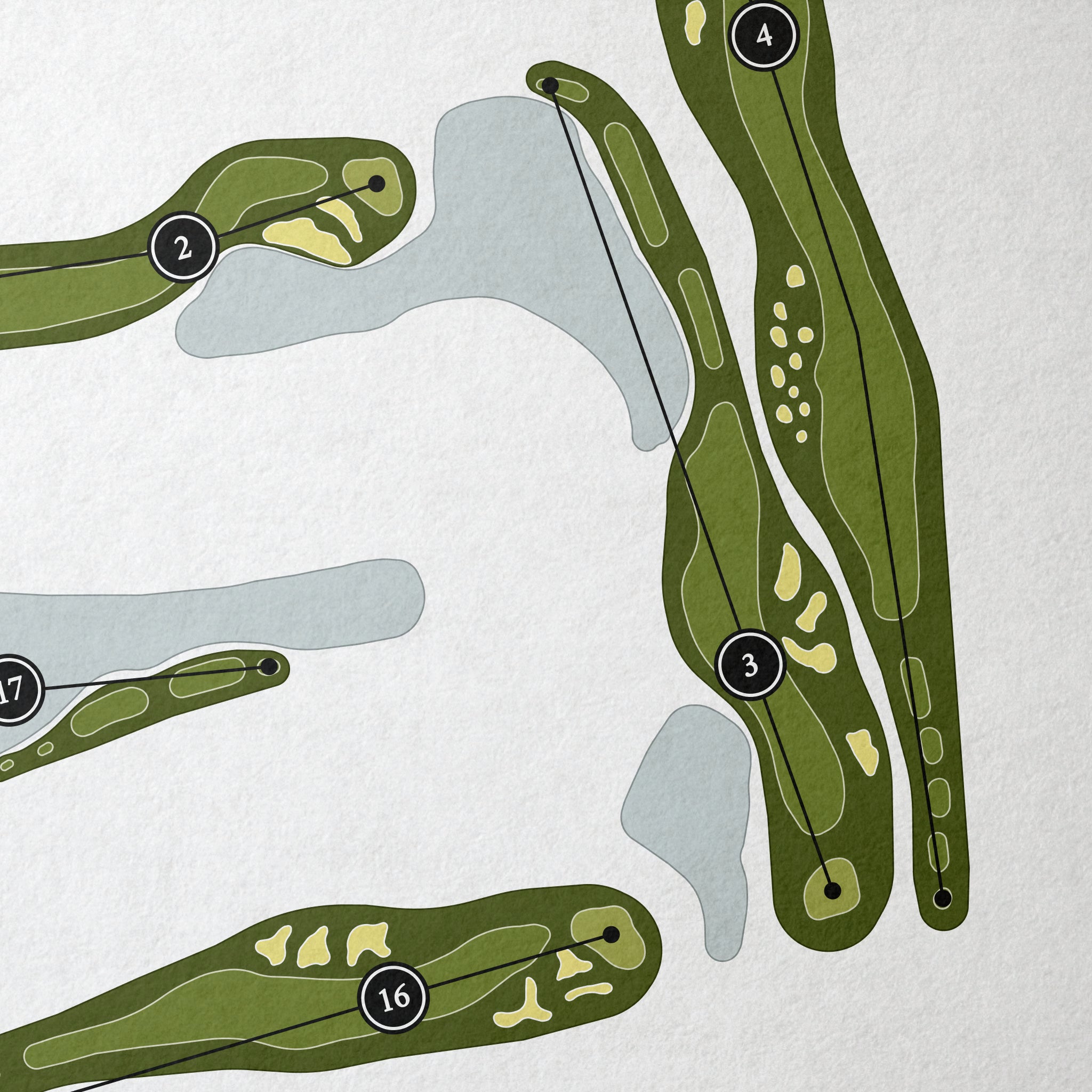 Olde Hickory Golf & Country Club | Golf Course Map | Close Up 