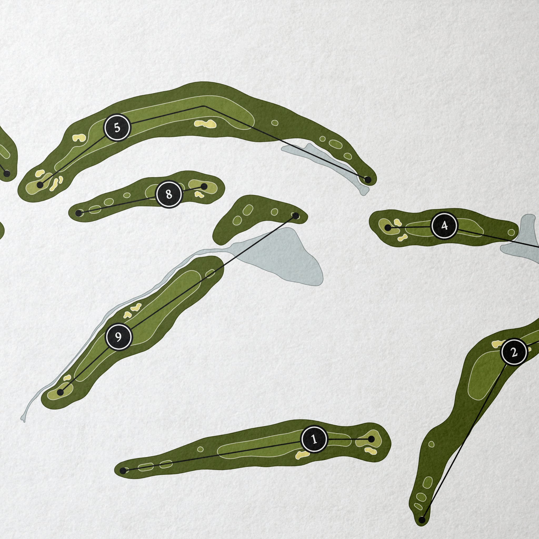 Omni Barton Creek - Fazio Canyons Course | Golf Course Print | Close Up