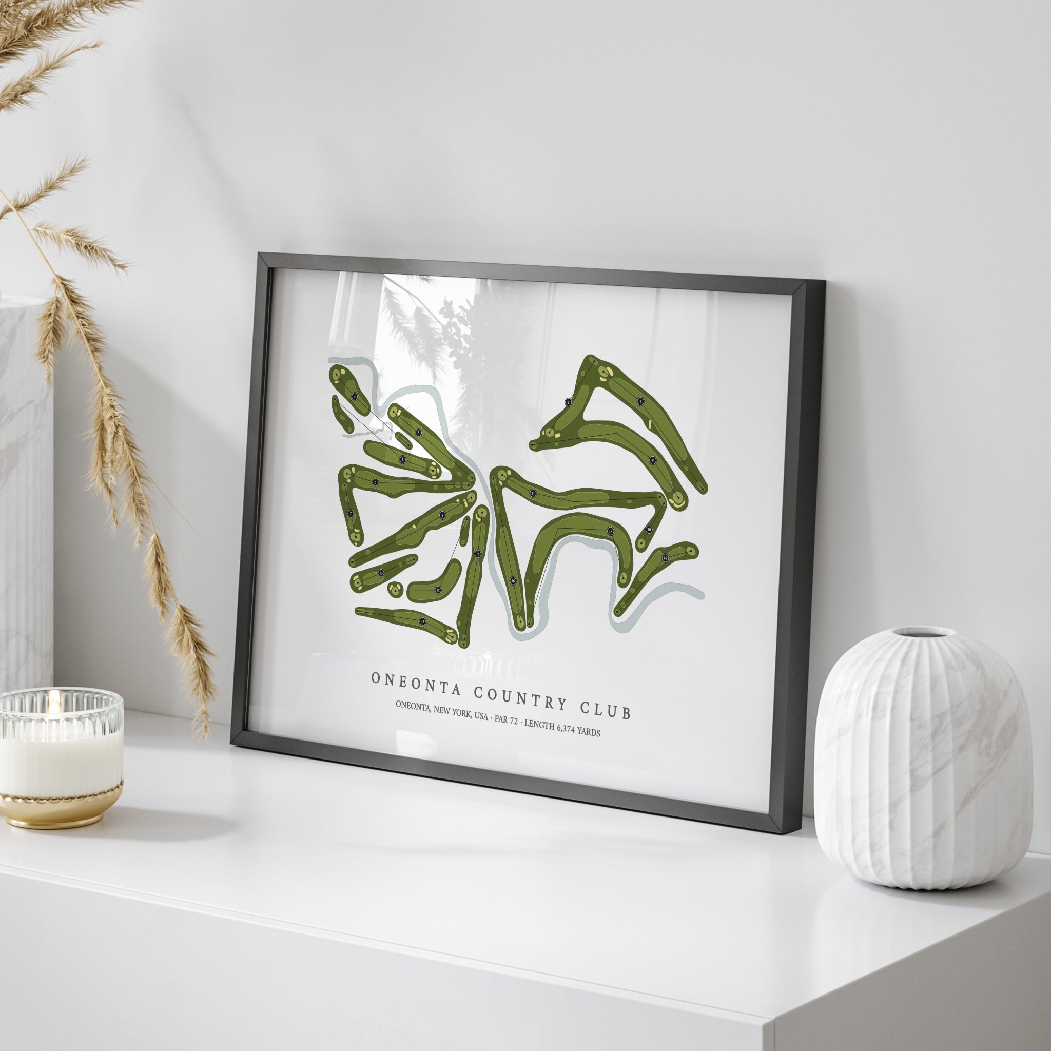 Oneonta Country Club | Golf Course Map | On Table 
