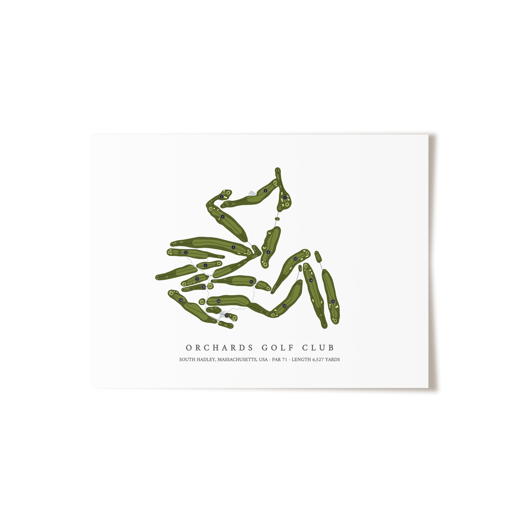 Orchards Golf Club | Golf Course Map | Unframed 