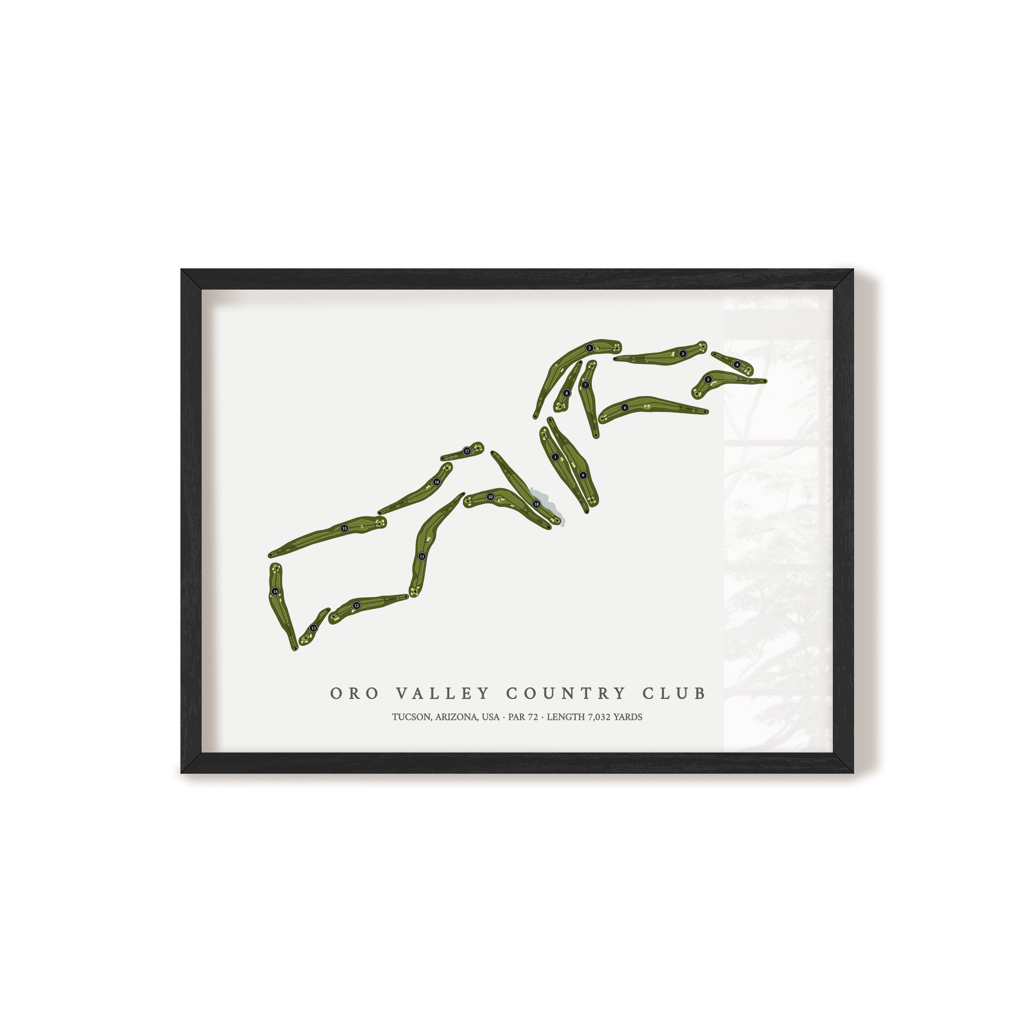 Oro Valley Country Club | Golf Course Map | Black+Frame 