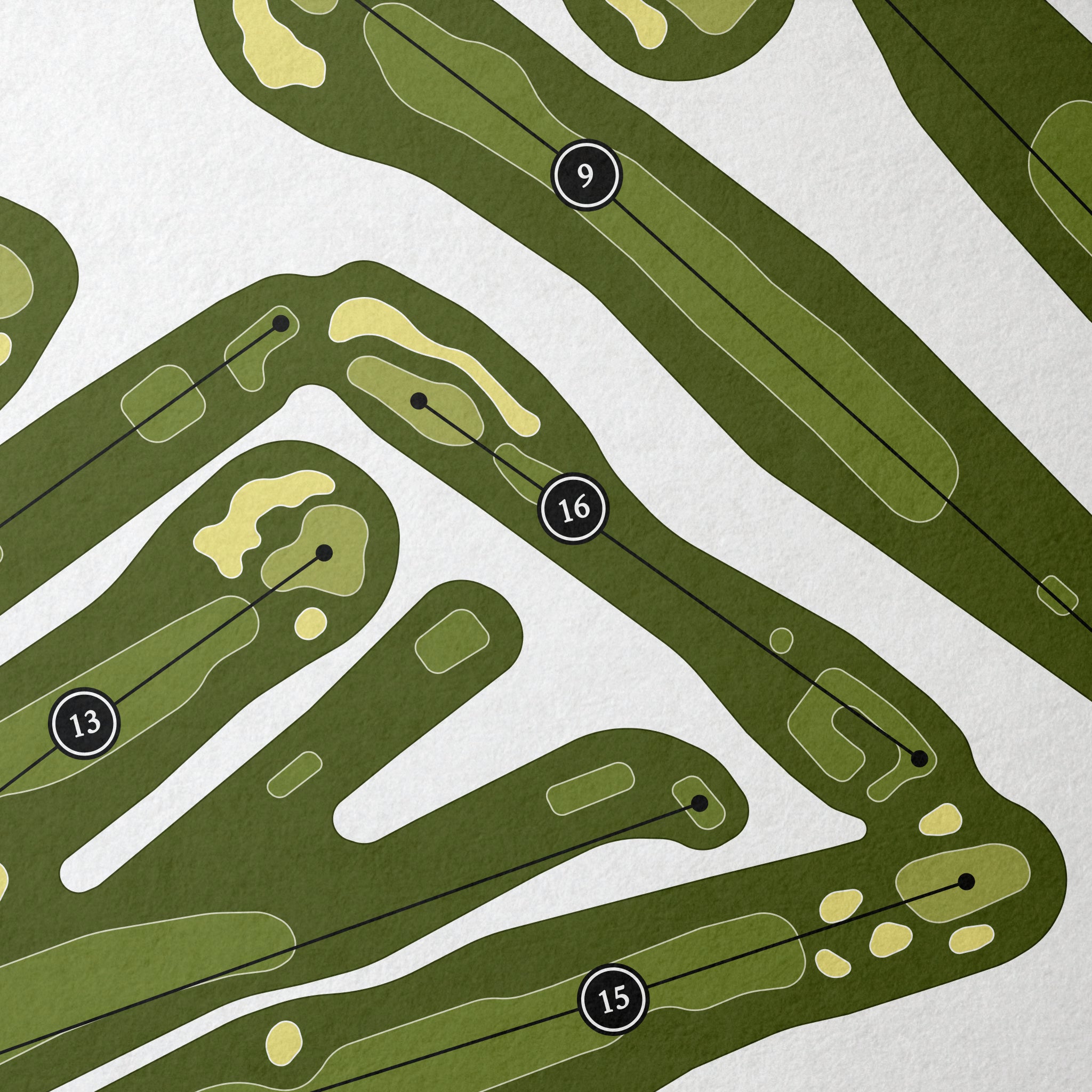 Overlook Golf Course | Golf Course Map | Close Up 