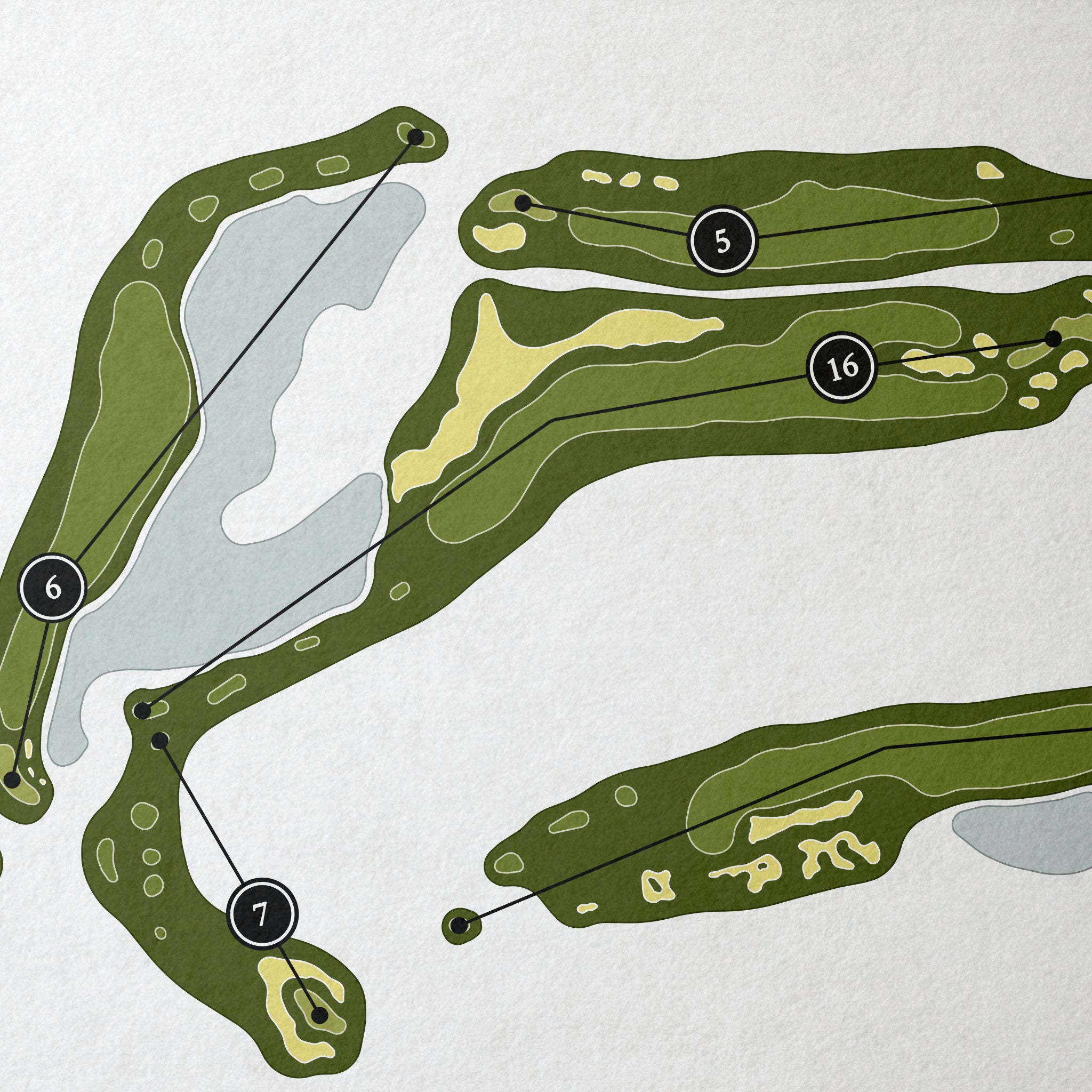 PGA West - Jack Nicklaus Private Course | Golf Course Map | Close Up 