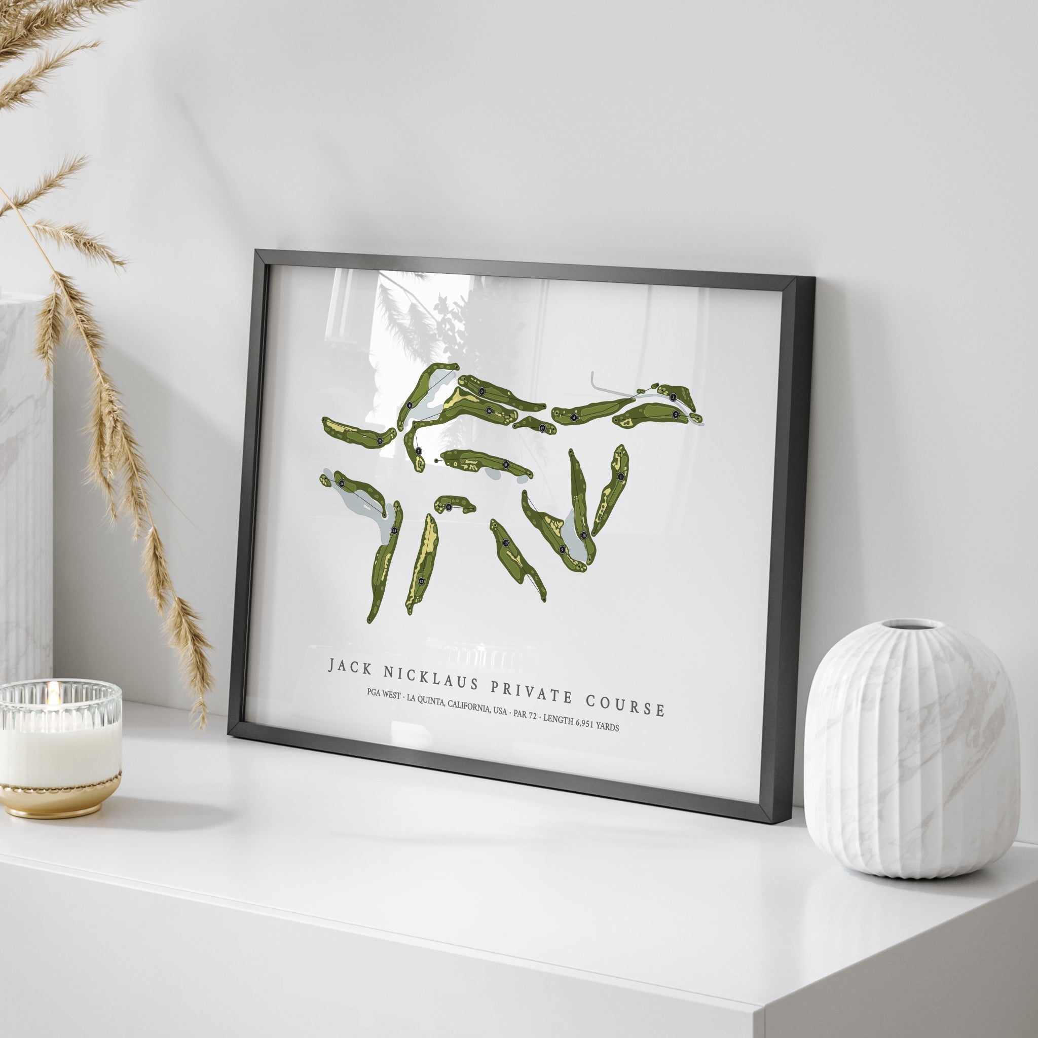 PGA West - Jack Nicklaus Private Course | Golf Course Map | On Table 