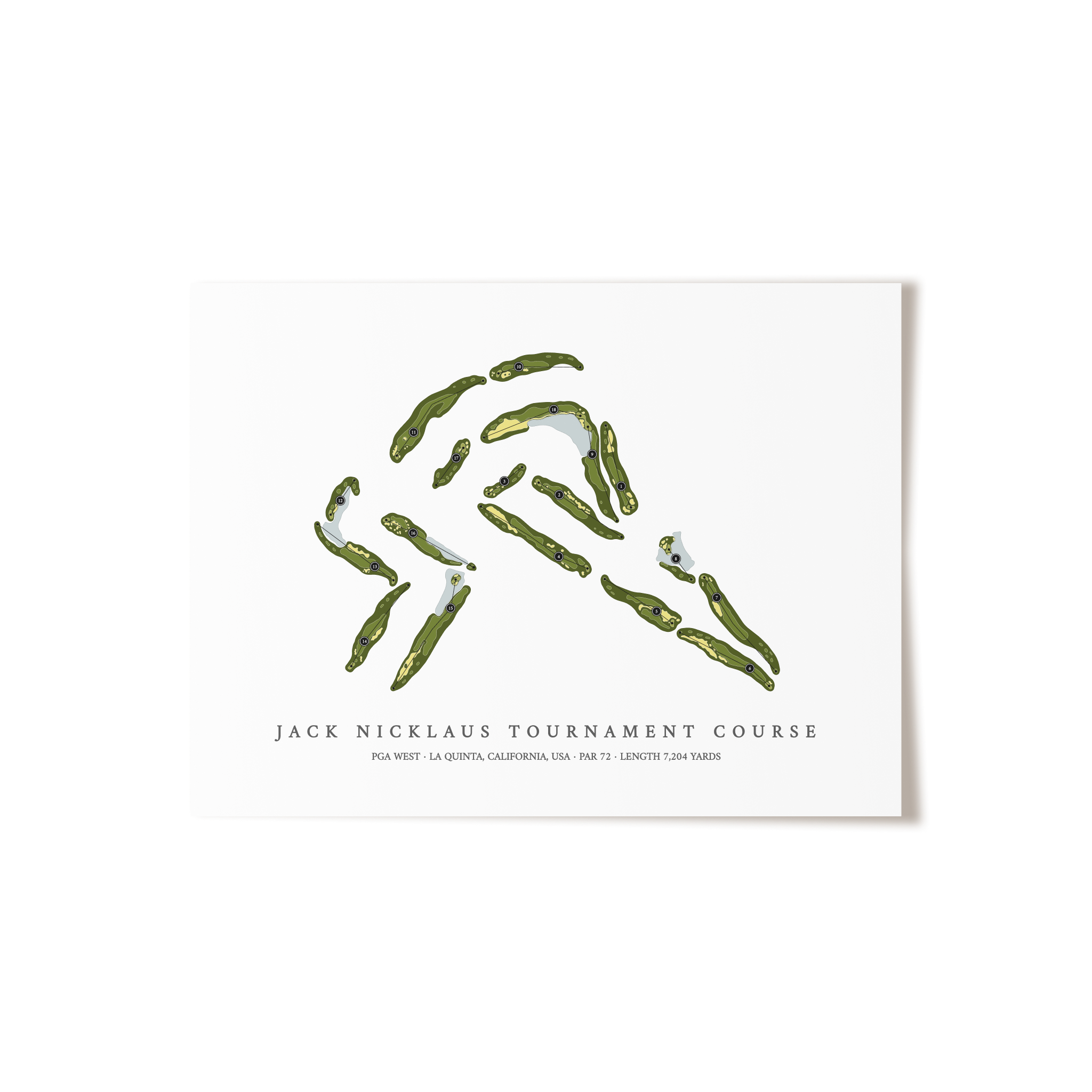 PGA West - Jack Nicklaus Tournament Course | Golf Course Print | Unframed