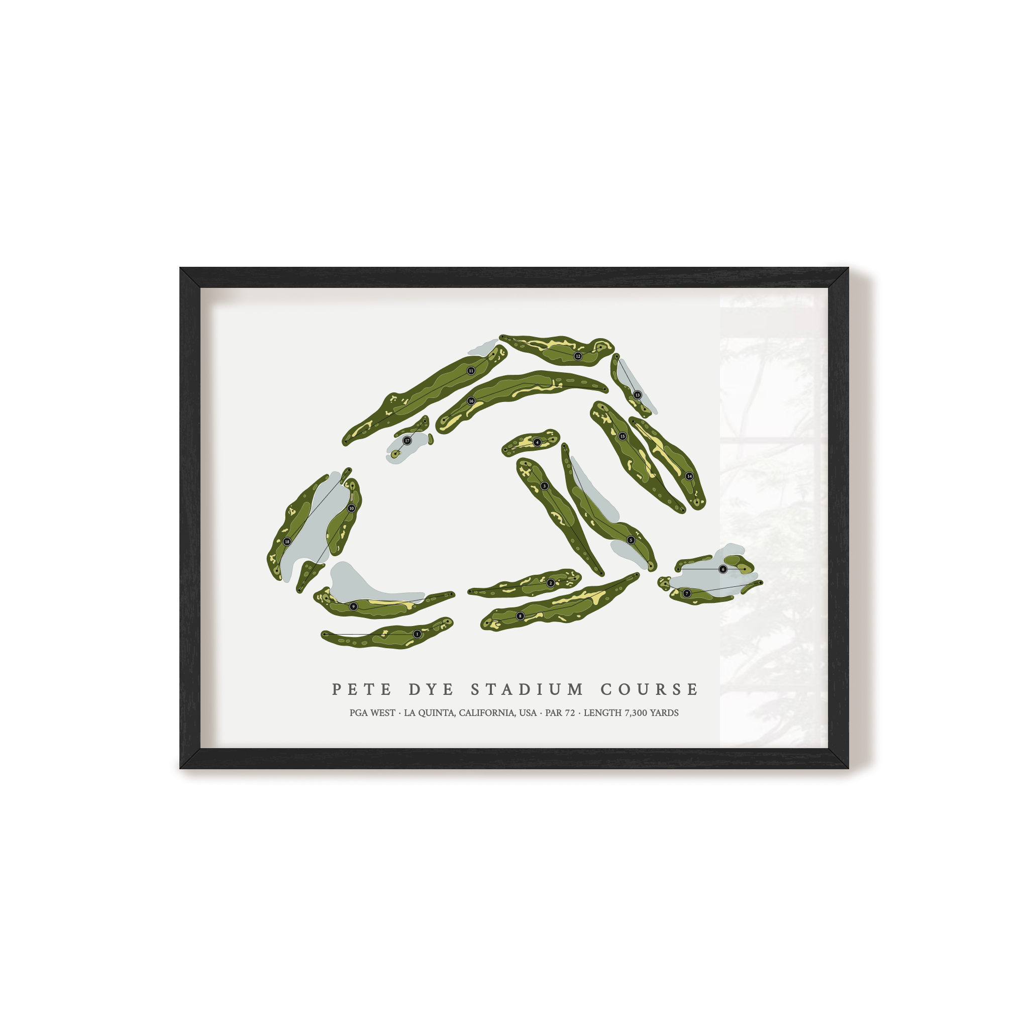 PGA West - Pete Dye Stadium Course | Golf Course Print | Black+Frame 