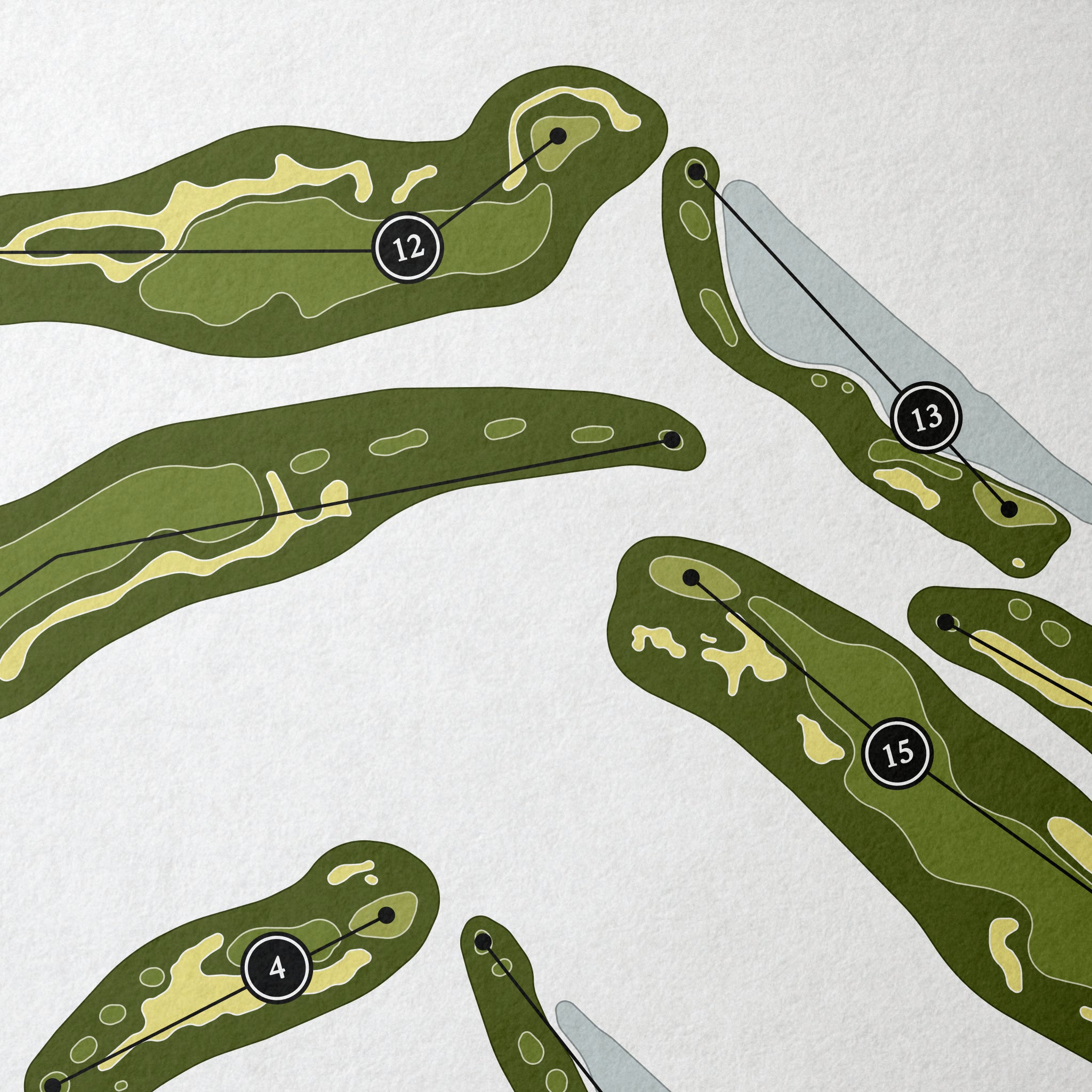 PGA West - Pete Dye Stadium Course | Golf Course Print | Close+Up 